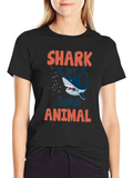 Shark Spirit Animal Graphic Tee - Mens Crewneck T-Shirt
