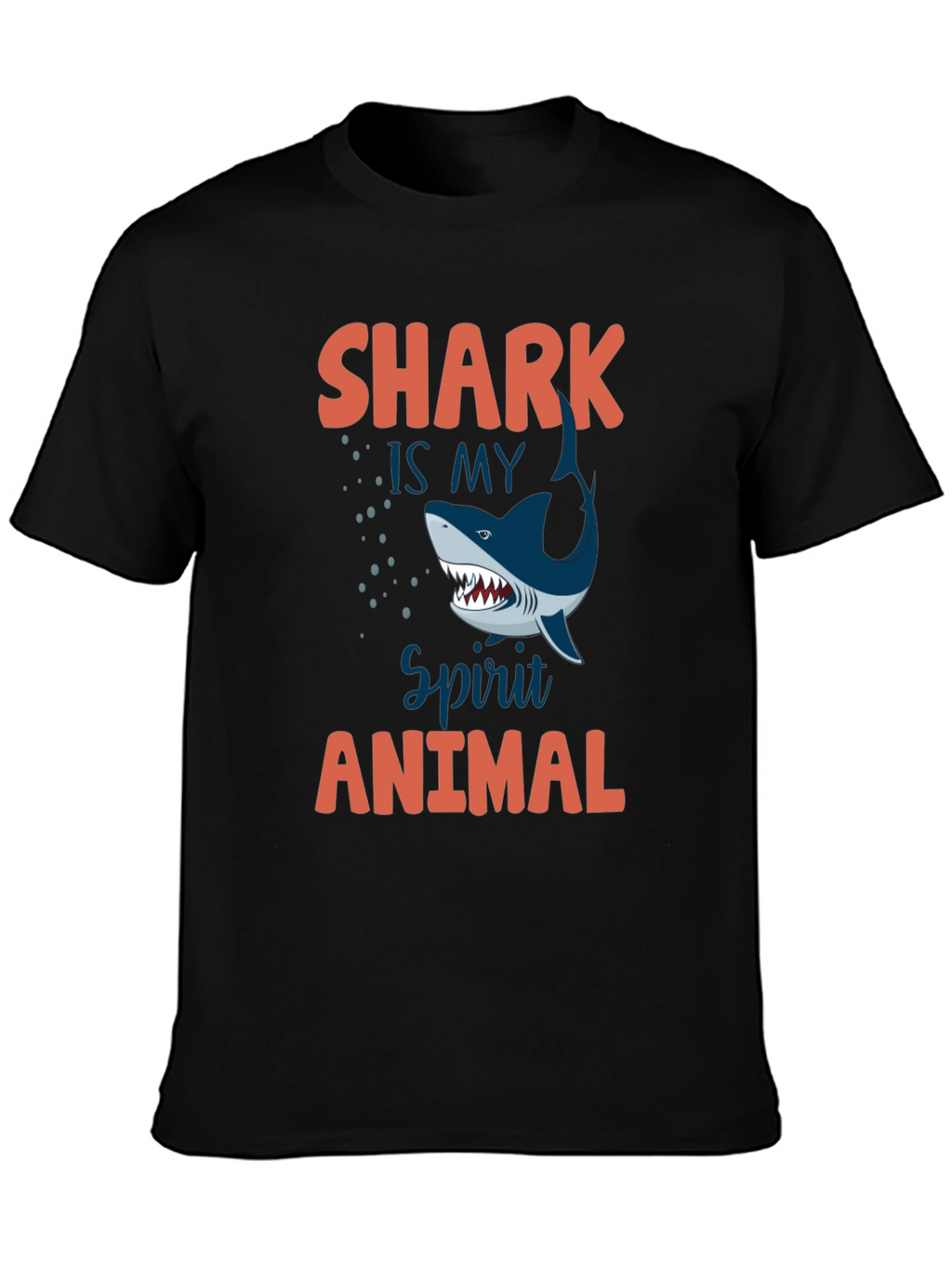 Shark Spirit Animal Graphic Tee - Mens Crewneck T-Shirt