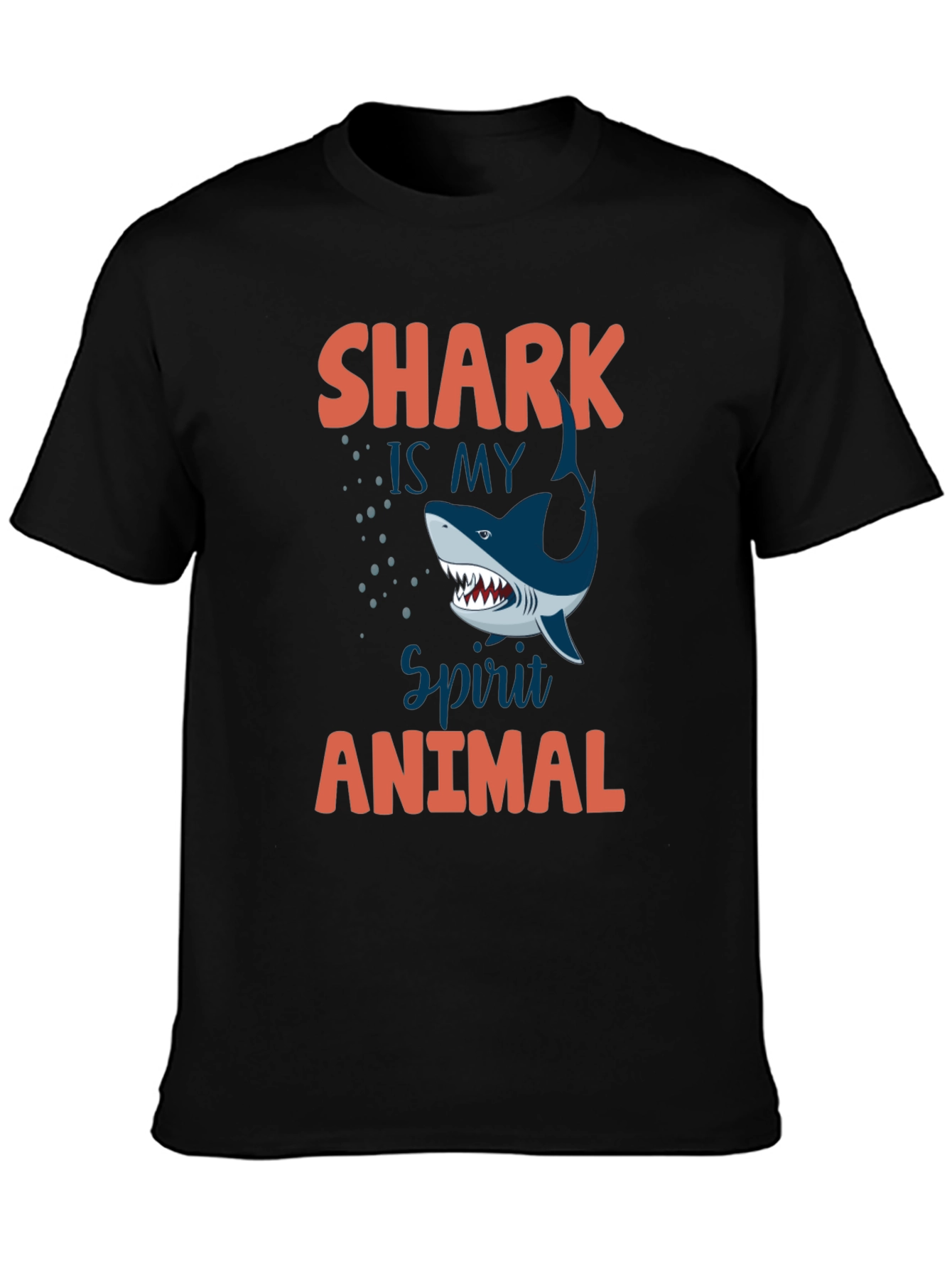 Shark Spirit Animal Graphic Tee - Mens Crewneck T-Shirt