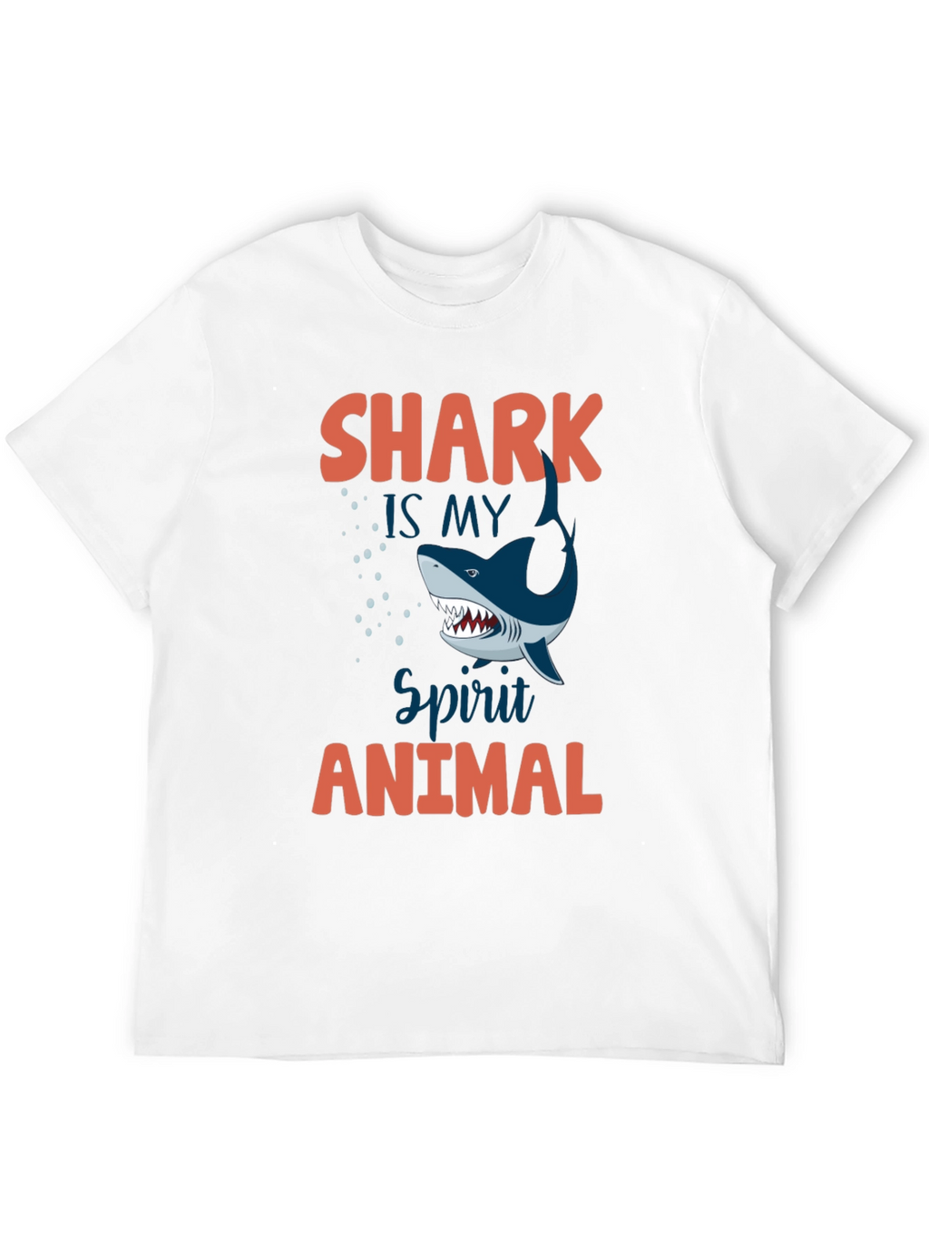 Shark Spirit Animal Graphic Tee - Mens Crewneck T-Shirt