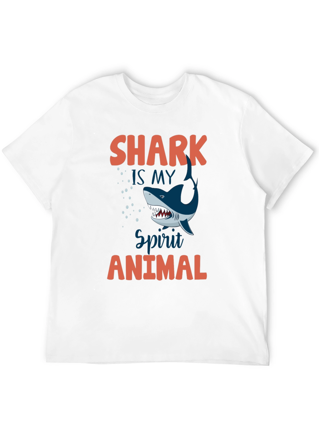 Shark Spirit Animal Graphic Tee - Mens Crewneck T-Shirt