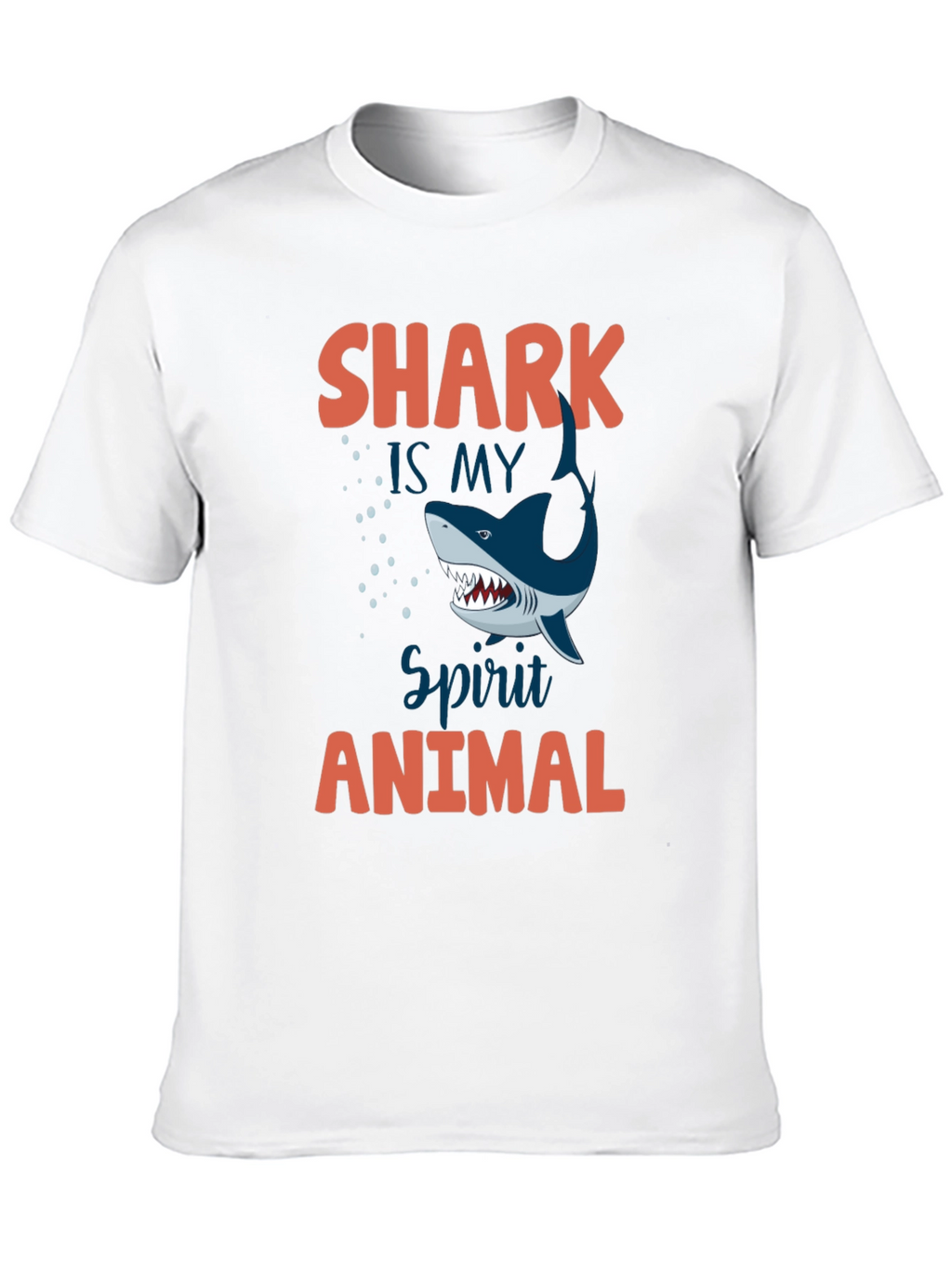 Shark Spirit Animal Graphic Tee - Mens Crewneck T-Shirt