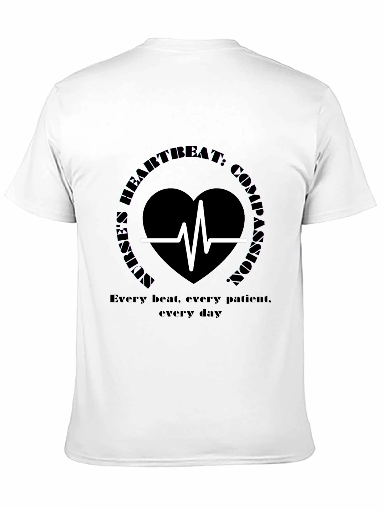 Heartbeat Compassion Graphic Tee - Soft Cotton Comfort