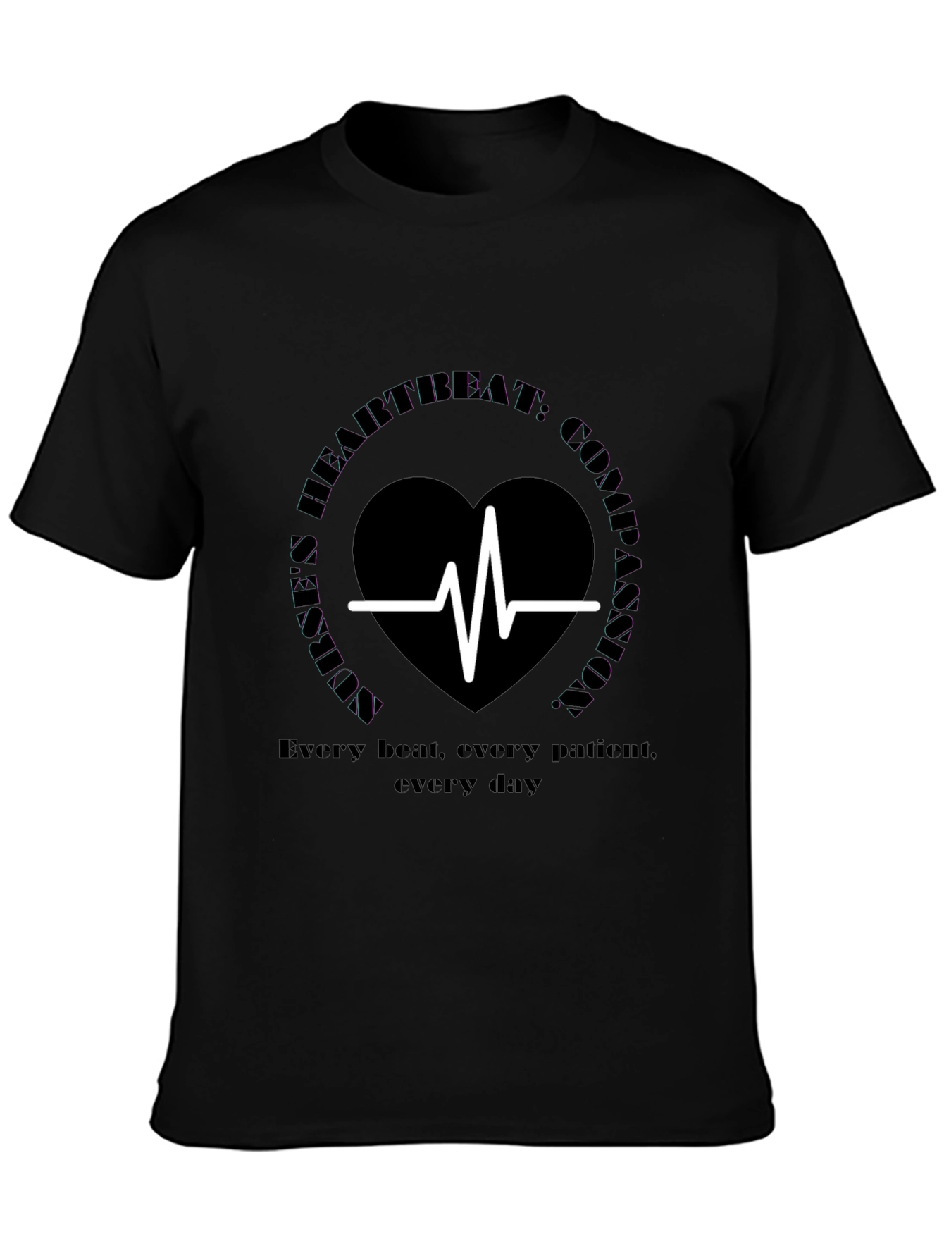 Heartbeat Compassion Graphic Tee - Soft Cotton Comfort
