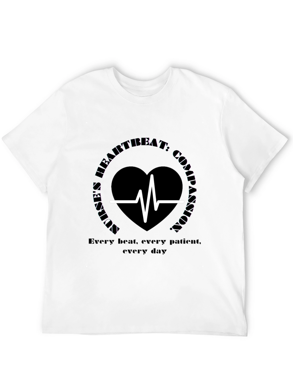 Heartbeat Compassion Graphic Tee - Soft Cotton Comfort