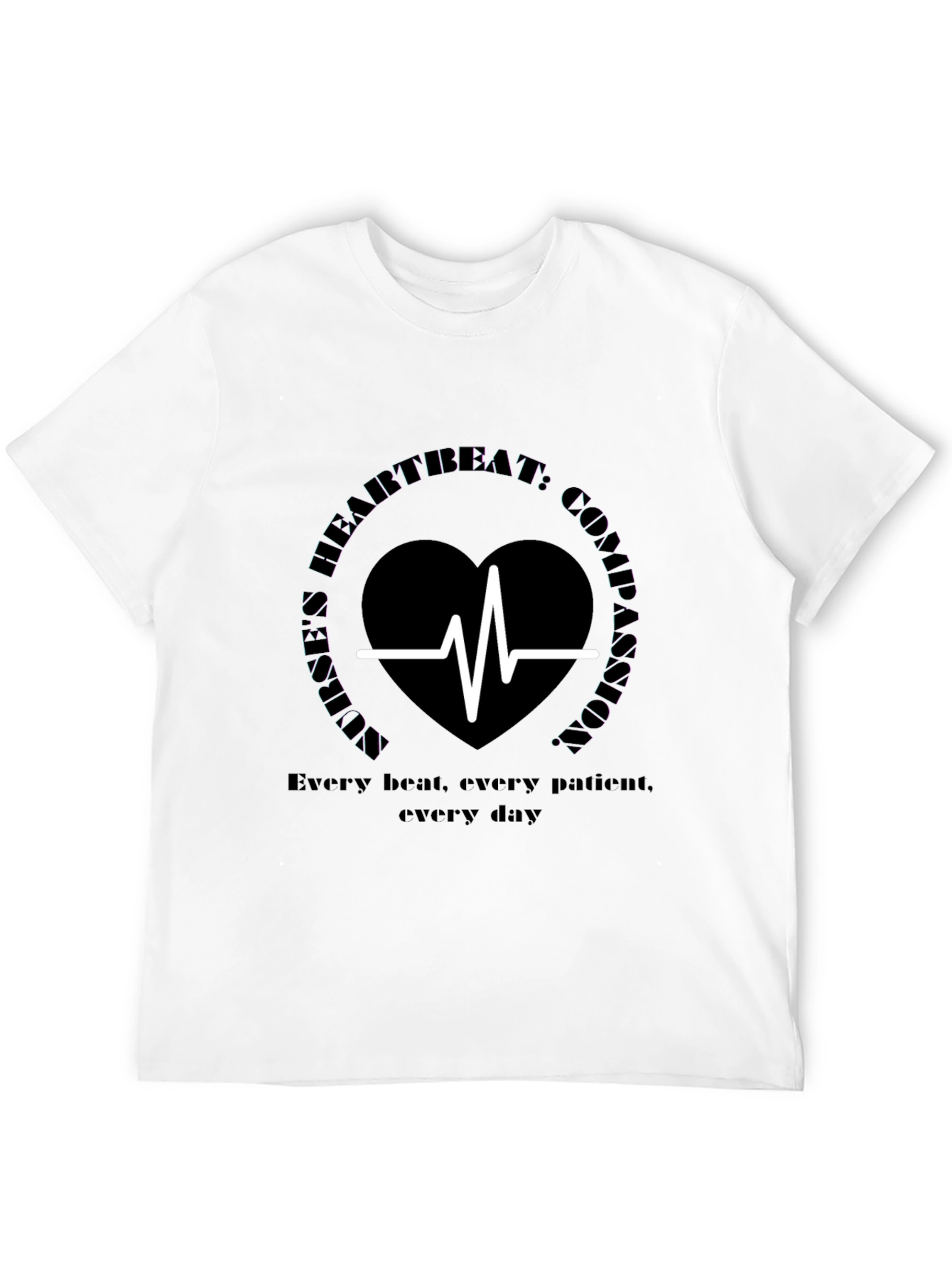 Heartbeat Compassion Graphic Tee - Soft Cotton Comfort