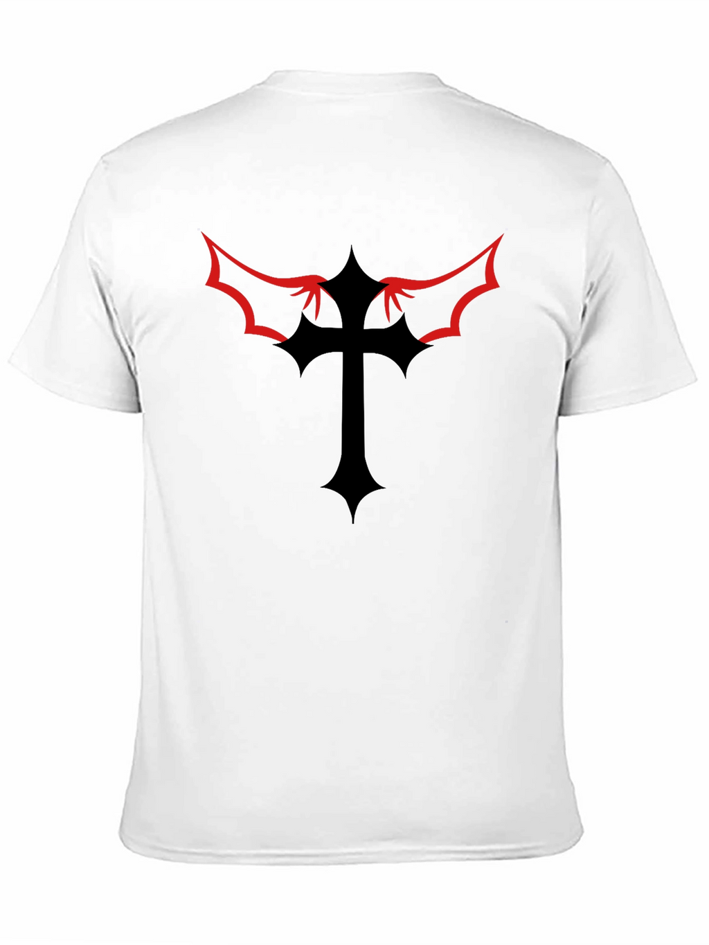 Gothic Cross Graphic Tee - Black