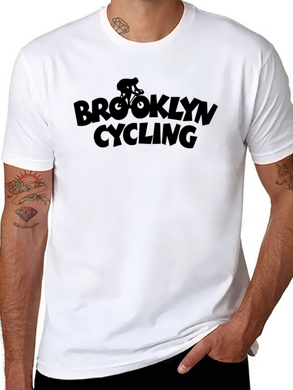 Brooklyn Cycling Graphic T-Shirt - Casual Cotton Tee