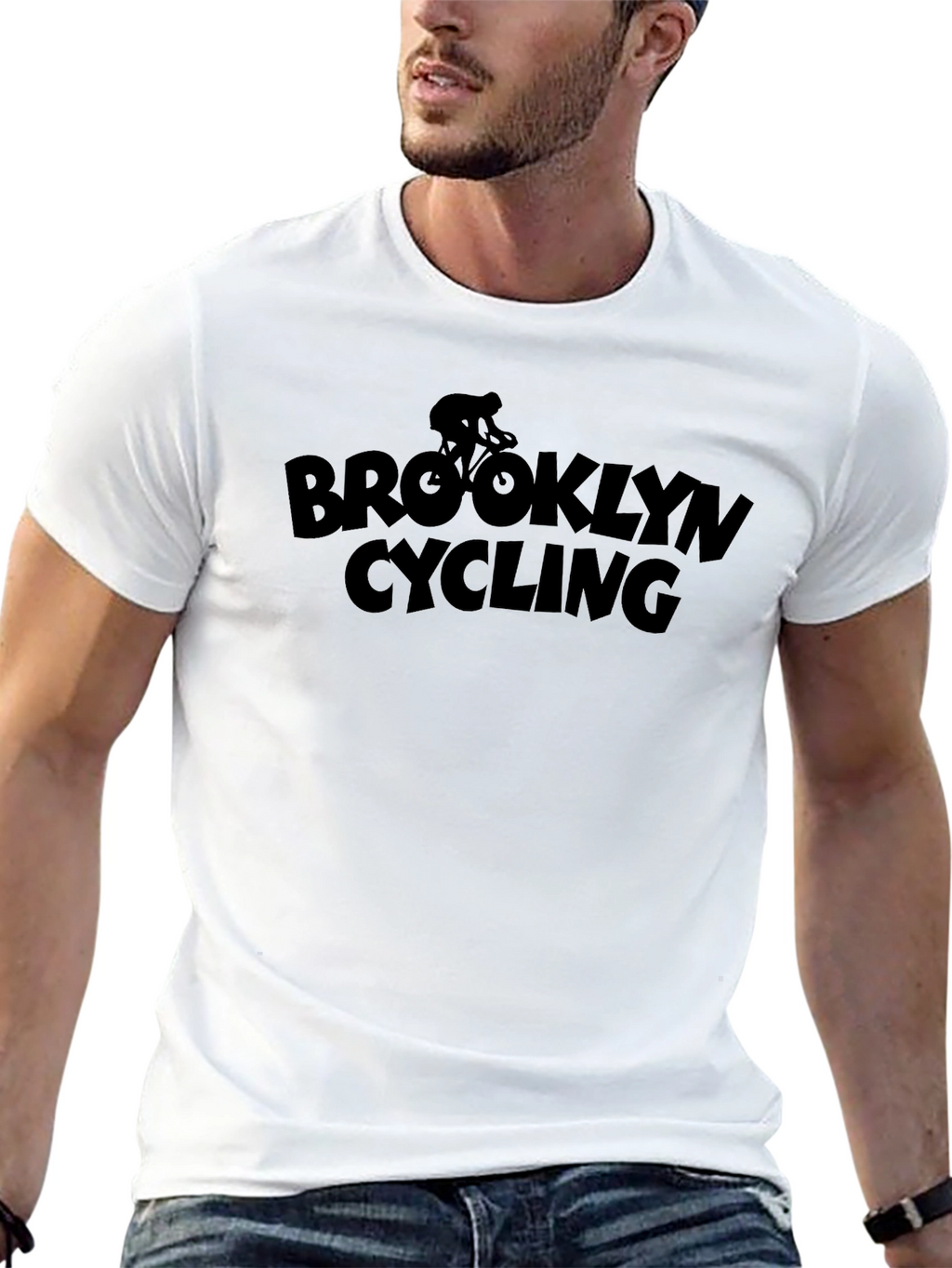 Brooklyn Cycling Graphic T-Shirt - Casual Cotton Tee