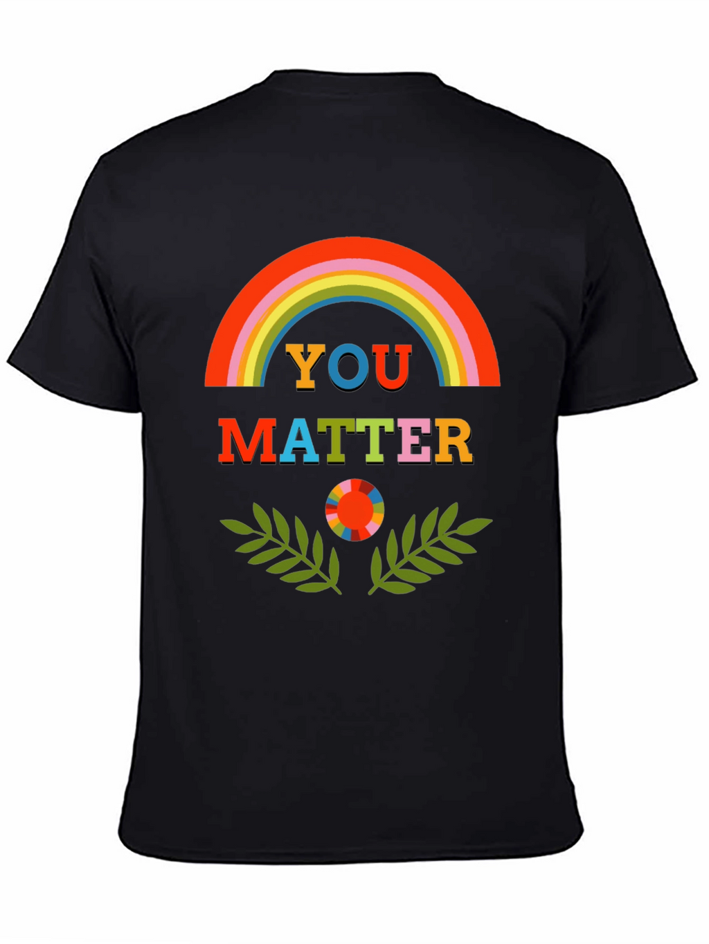 You Matter Rainbow Graphic Tee - Unisex Black T-Shirt