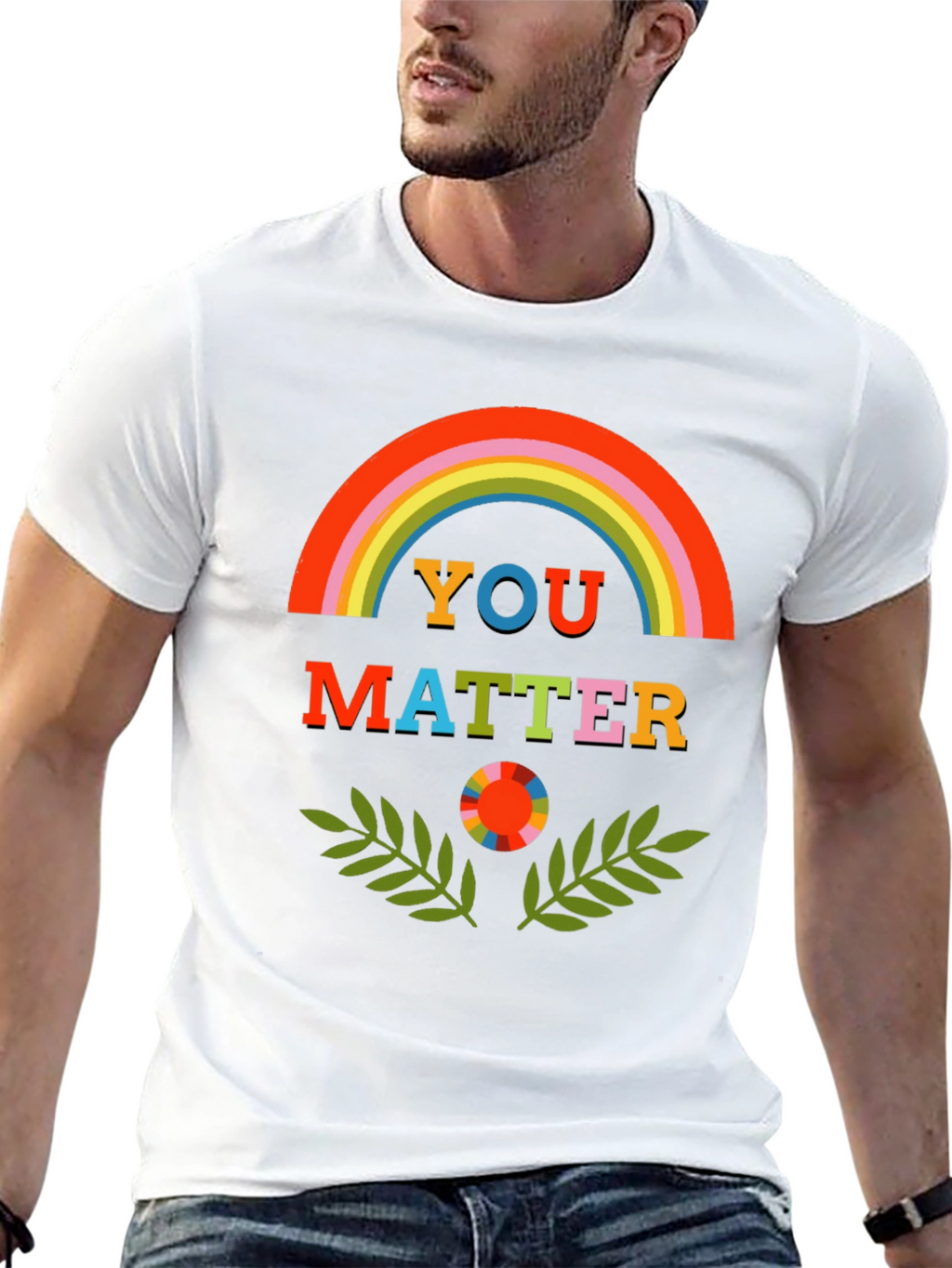 You Matter Rainbow Graphic Tee - Unisex Black T-Shirt
