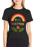 You Matter Rainbow Graphic Tee - Unisex Black T-Shirt