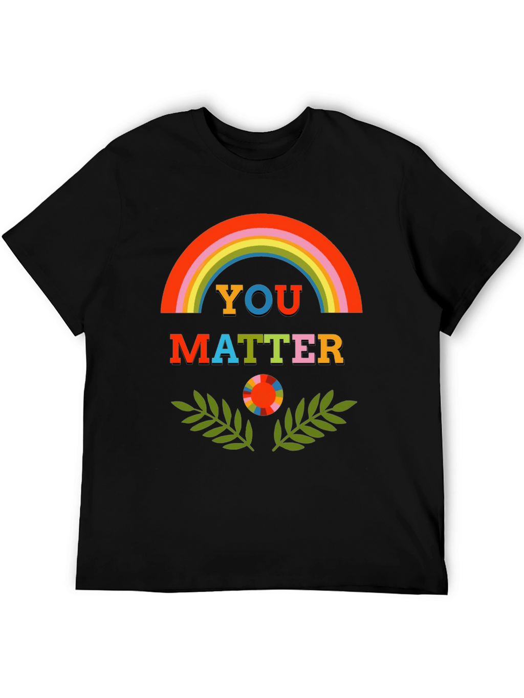 You Matter Rainbow Graphic Tee - Unisex Black T-Shirt