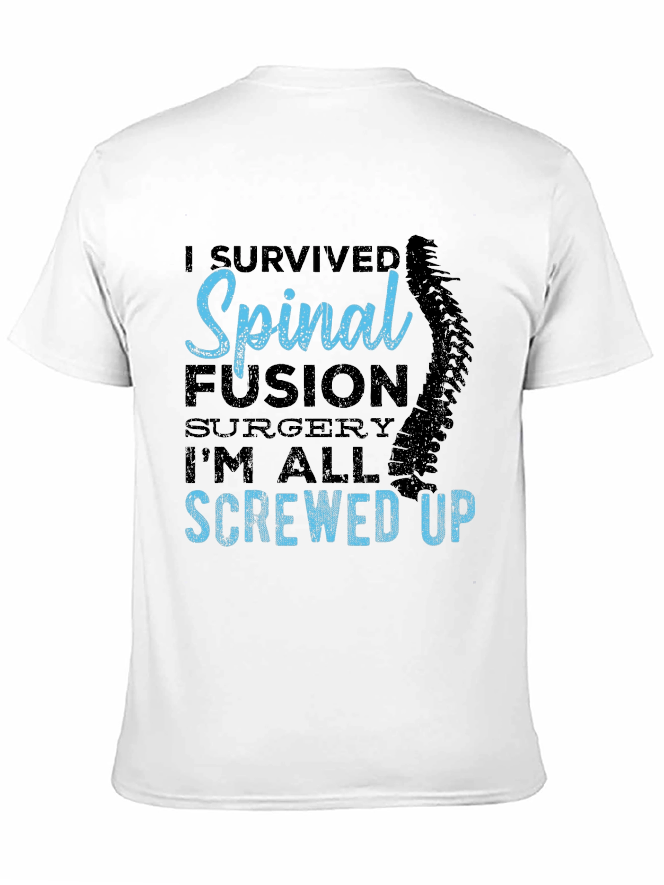 Spinal Fusion Survivor Graphic Tee - Black
