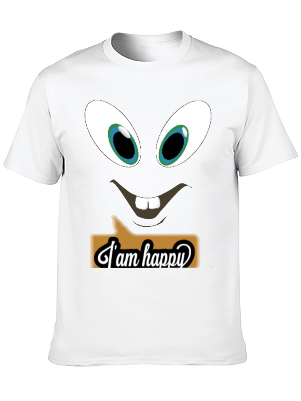 Funny Face T-Shirt - I am Happy Design