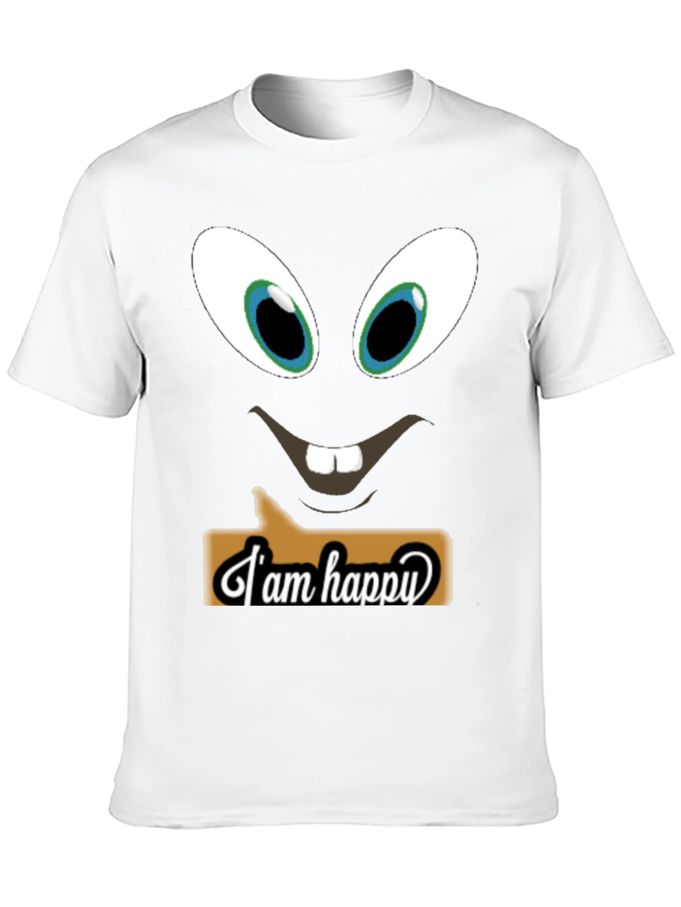 Funny Face T-Shirt - I am Happy Design