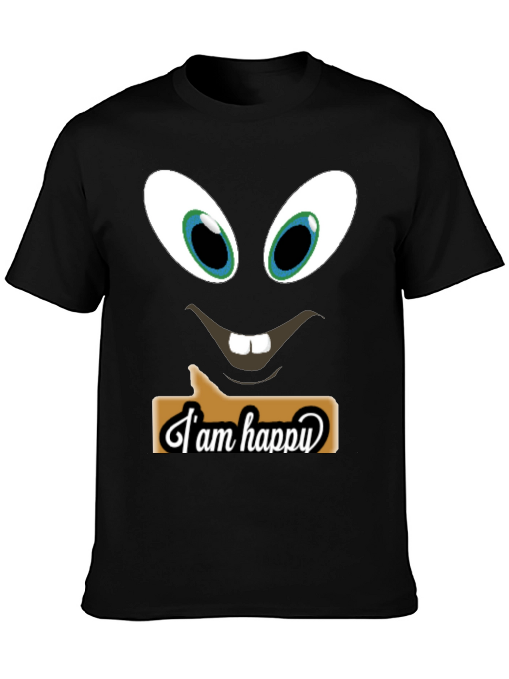 Funny Face T-Shirt - I am Happy Design