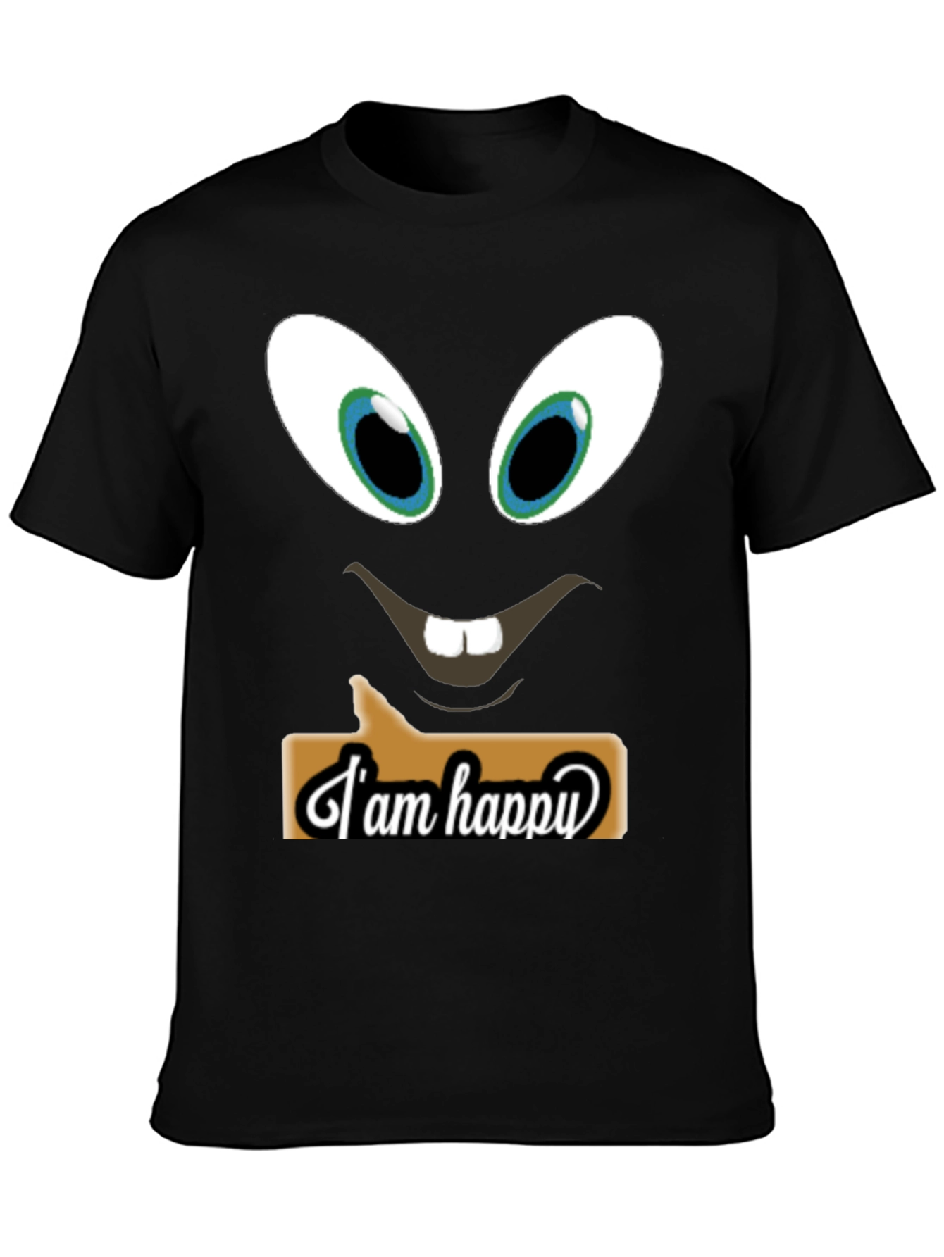 Funny Face T-Shirt - I am Happy Design