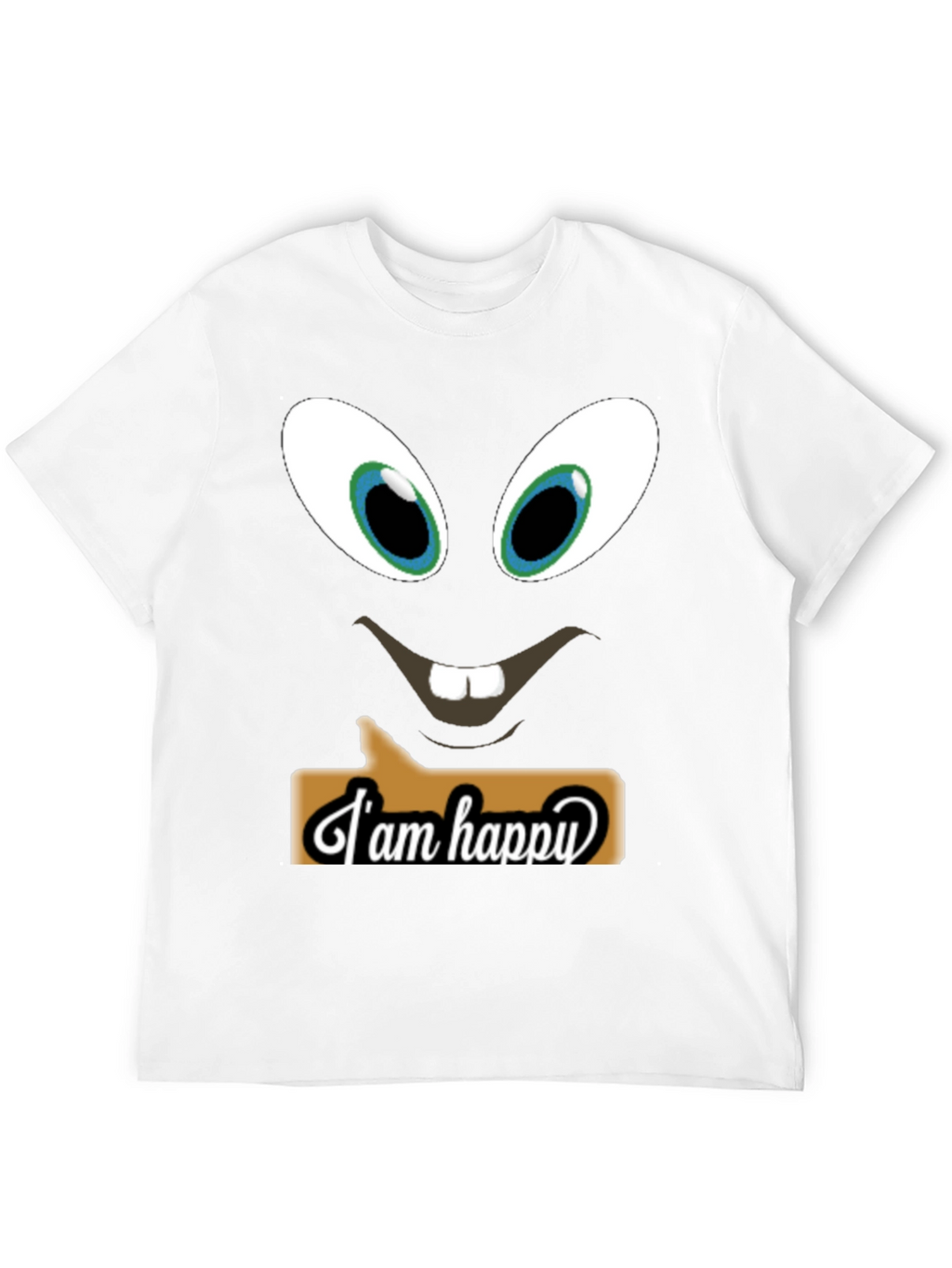Funny Face T-Shirt - I am Happy Design