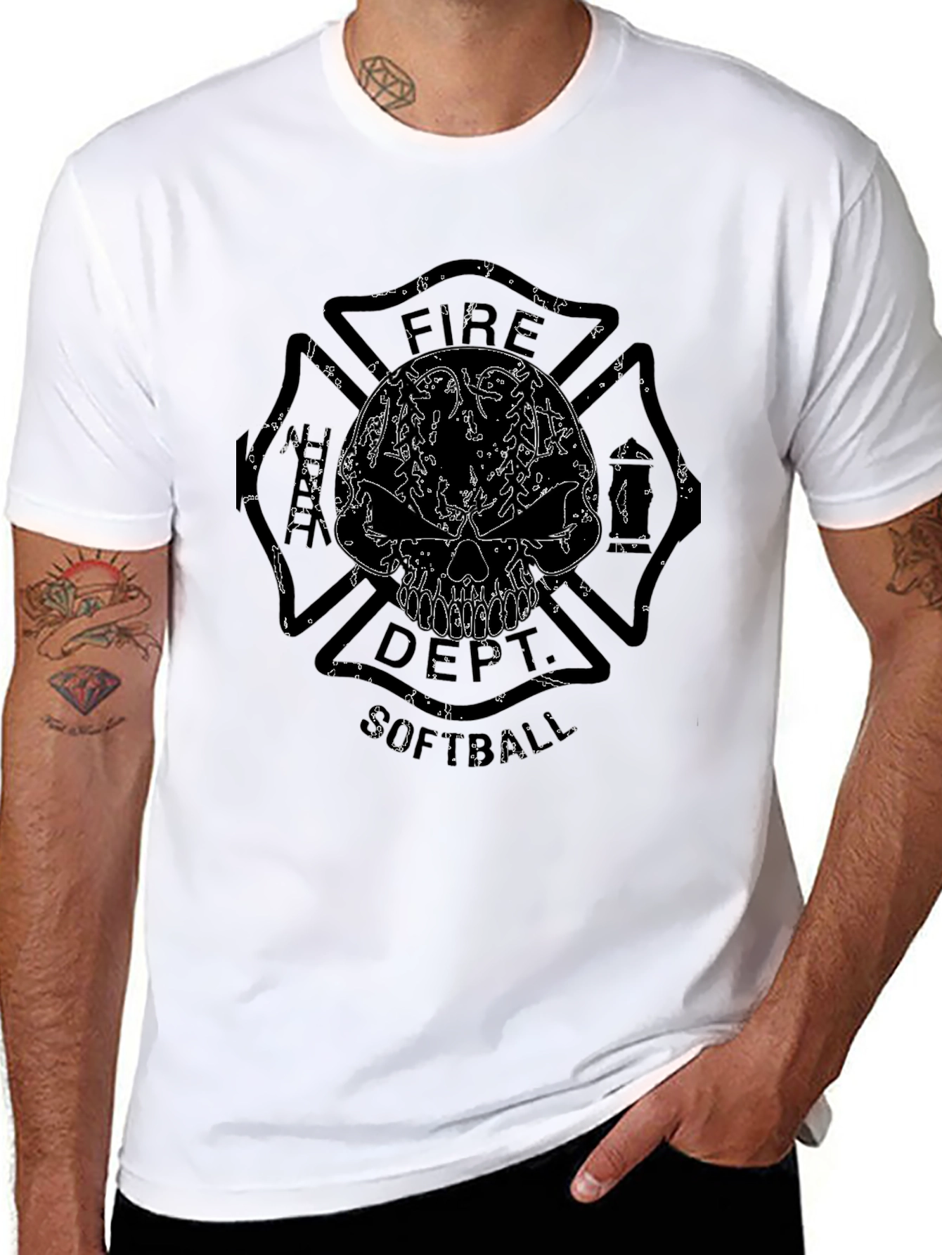 Fire Dept. Softball Graphic T-Shirt