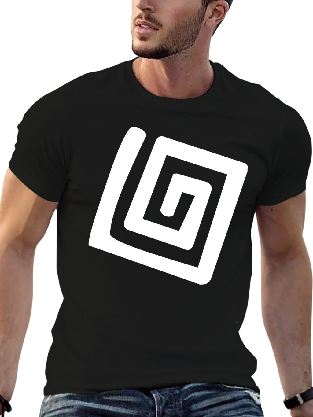 Abstract Graphic Tee - Black