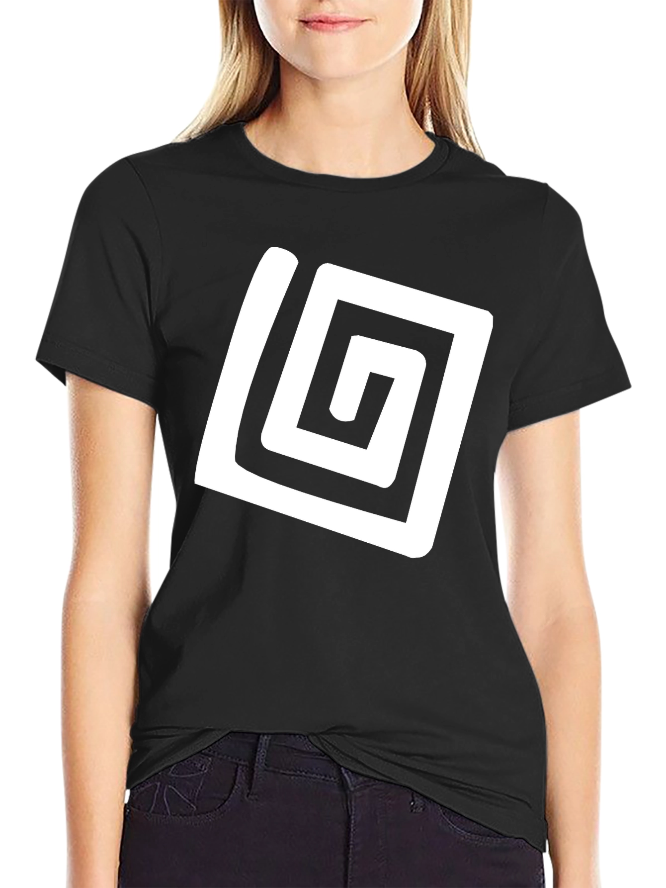 Abstract Graphic Tee - Black