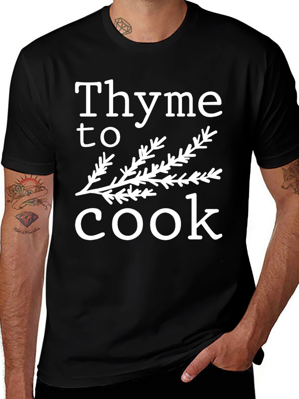 Thyme to Cook Graphic T-Shirt - Black Unisex