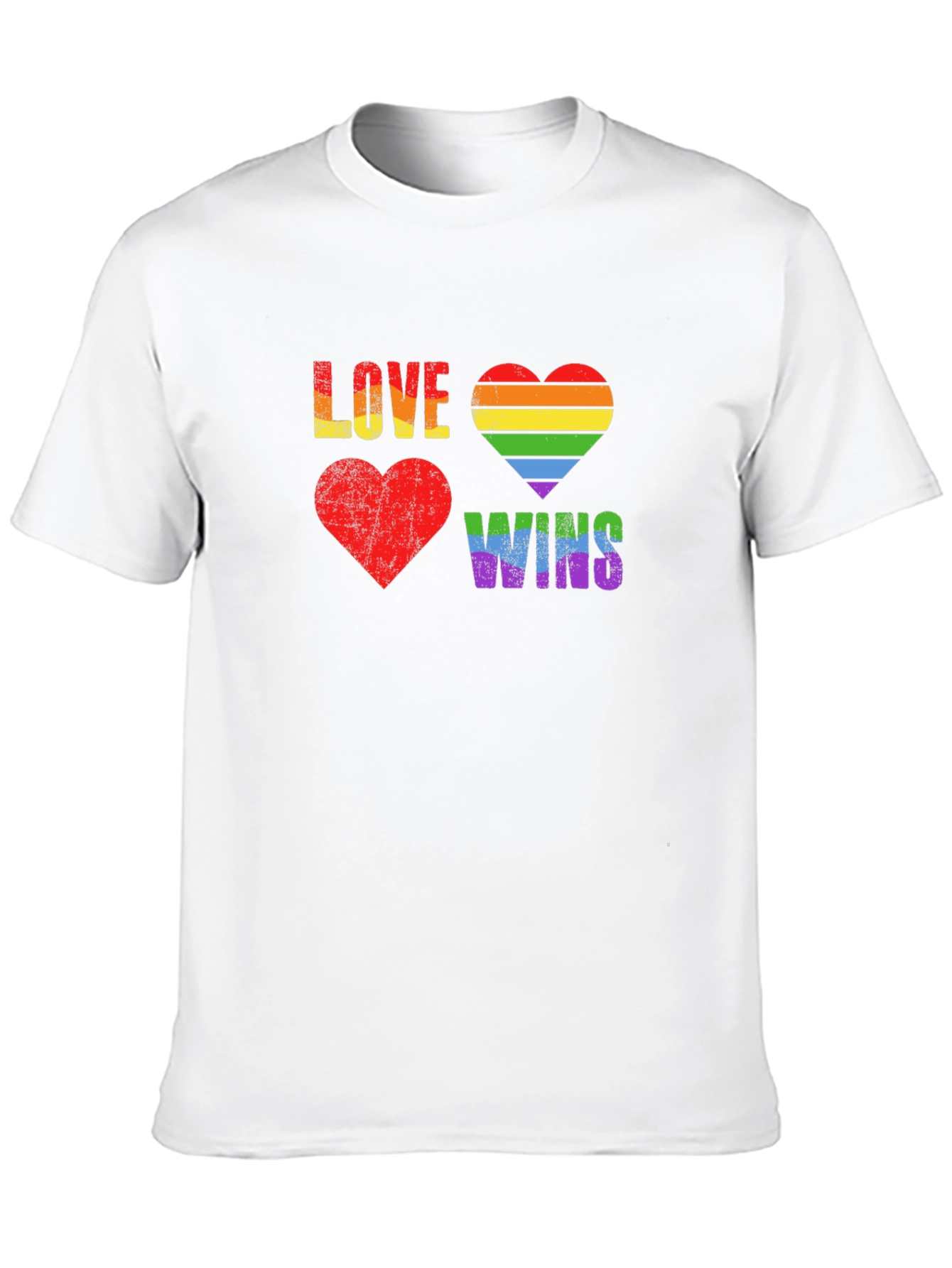 Love Wins Rainbow Heart Graphic Tee