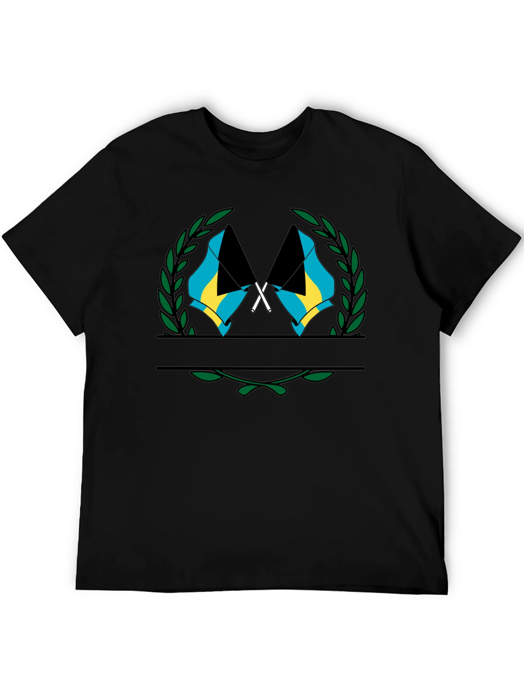 Bahamas Flag T-Shirt - Black Graphic Tee