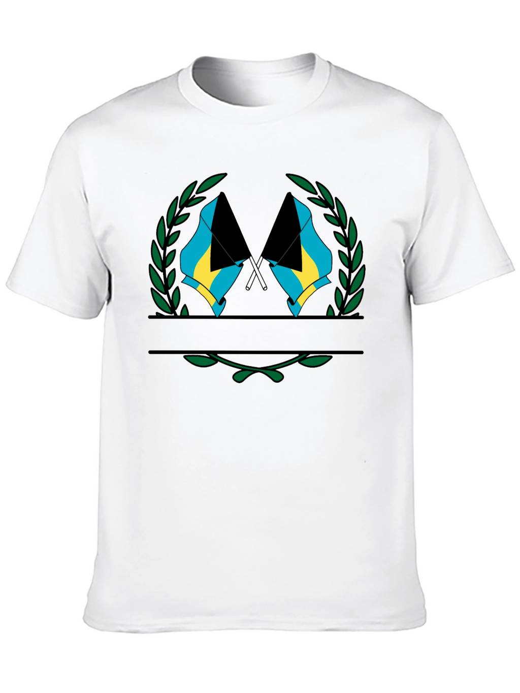 Bahamas Flag T-Shirt - Black Graphic Tee