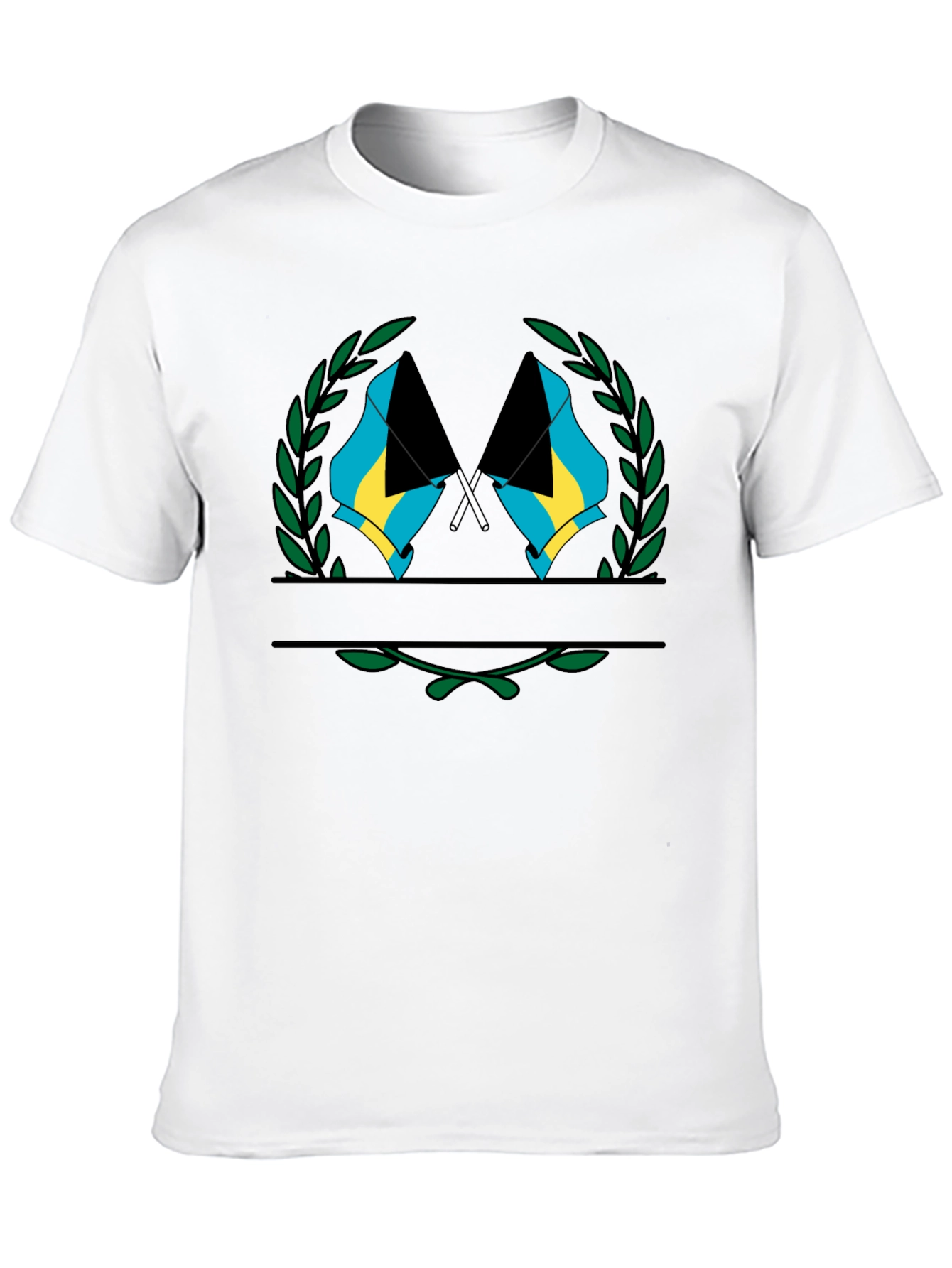 Bahamas Flag T-Shirt - Black Graphic Tee