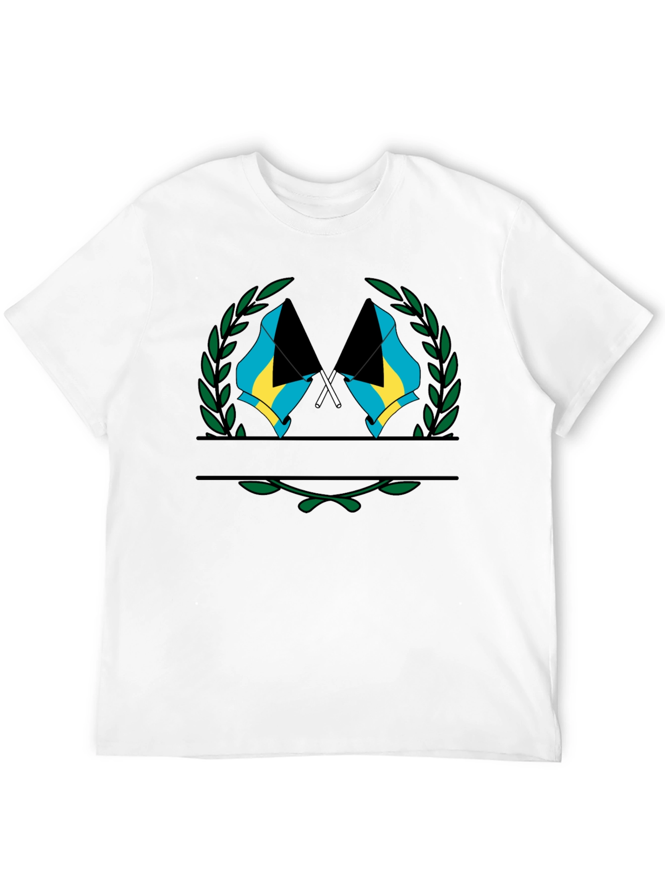 Bahamas Flag T-Shirt - Black Graphic Tee