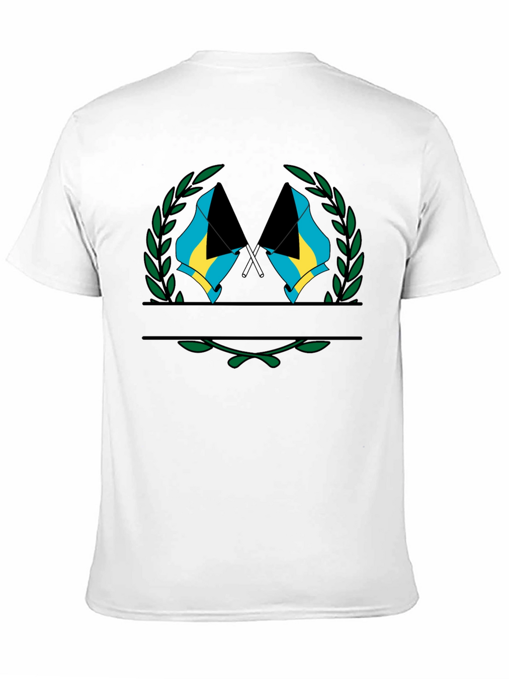 Bahamas Flag T-Shirt - Black Graphic Tee