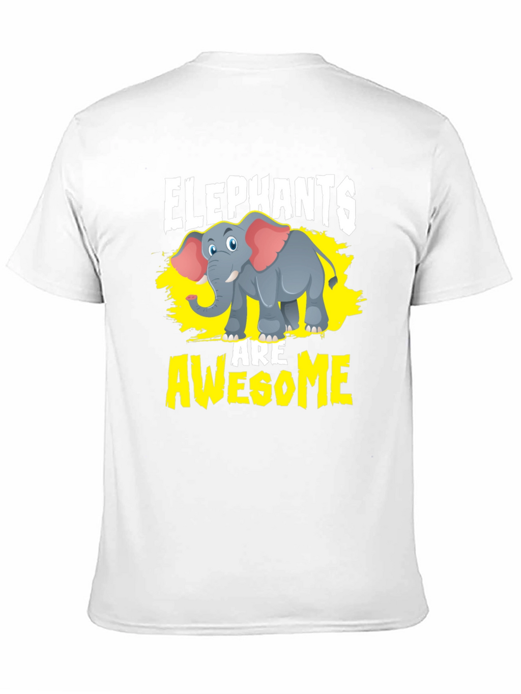 Elephants Are Awesome Graphic Tee - Black