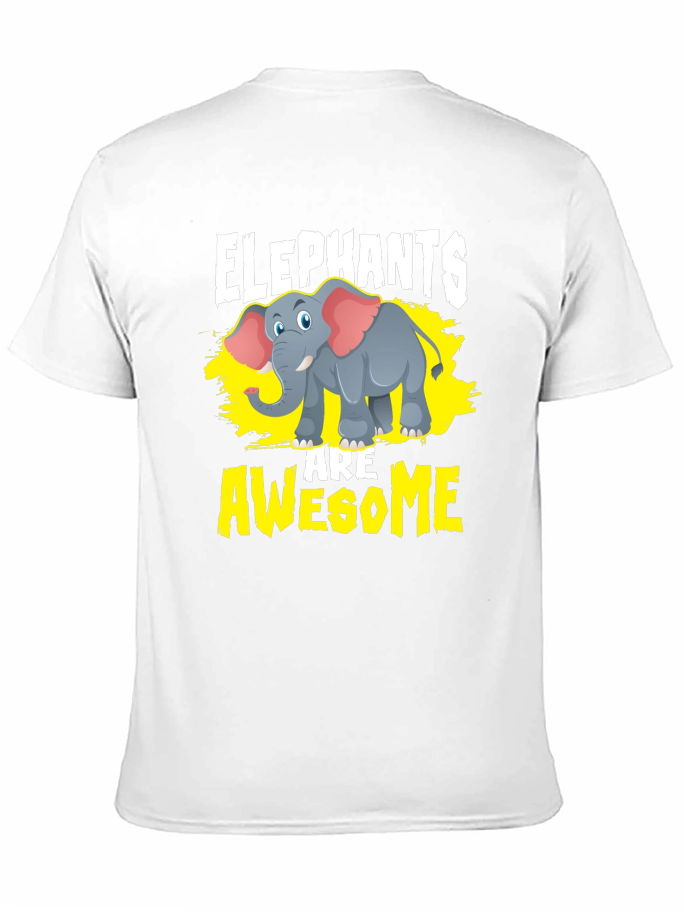 Elephants Are Awesome Graphic Tee - Black