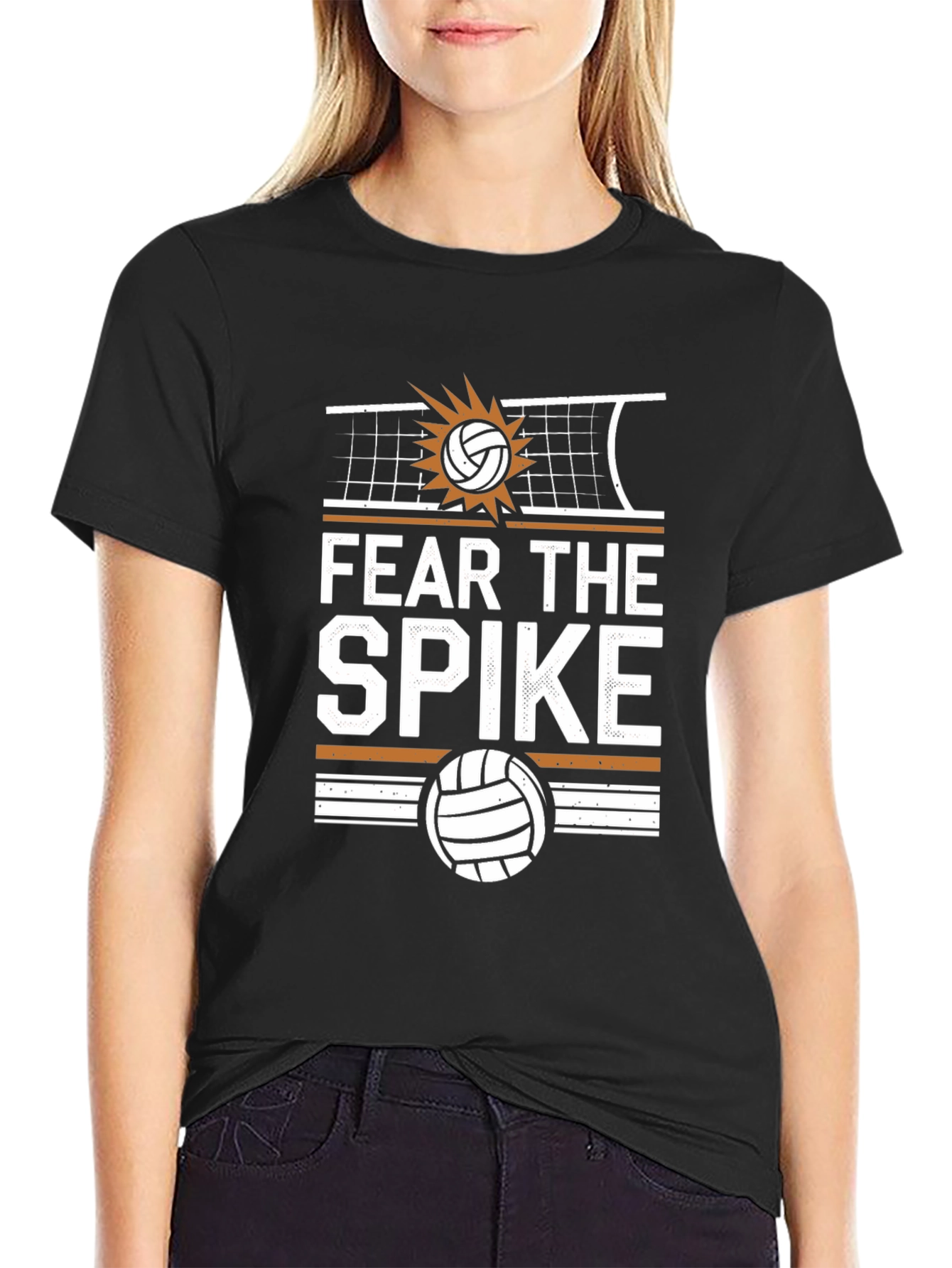 Fear The Spike Volleyball Graphic Tee - Sports Shirt