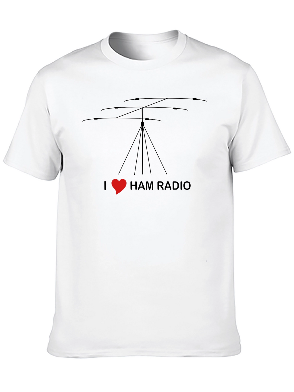 I Heart Ham Radio Black T-Shirt