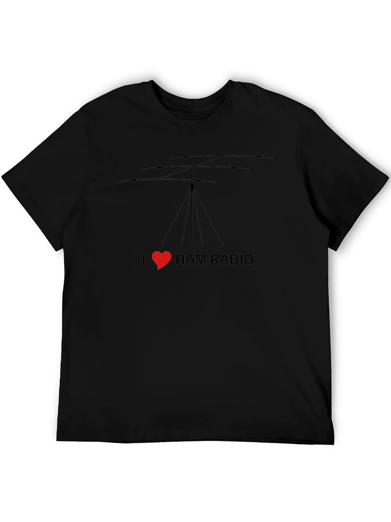 I Heart Ham Radio Black T-Shirt