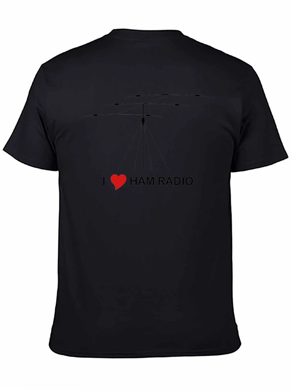 I Heart Ham Radio Black T-Shirt