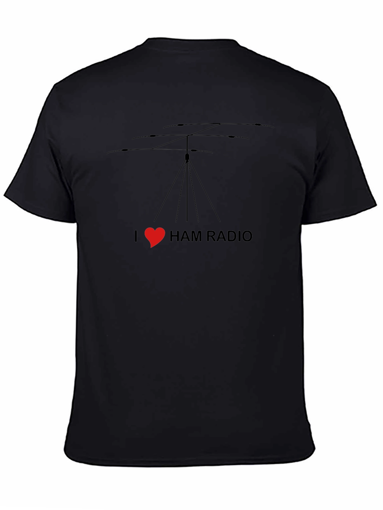 I Heart Ham Radio Black T-Shirt