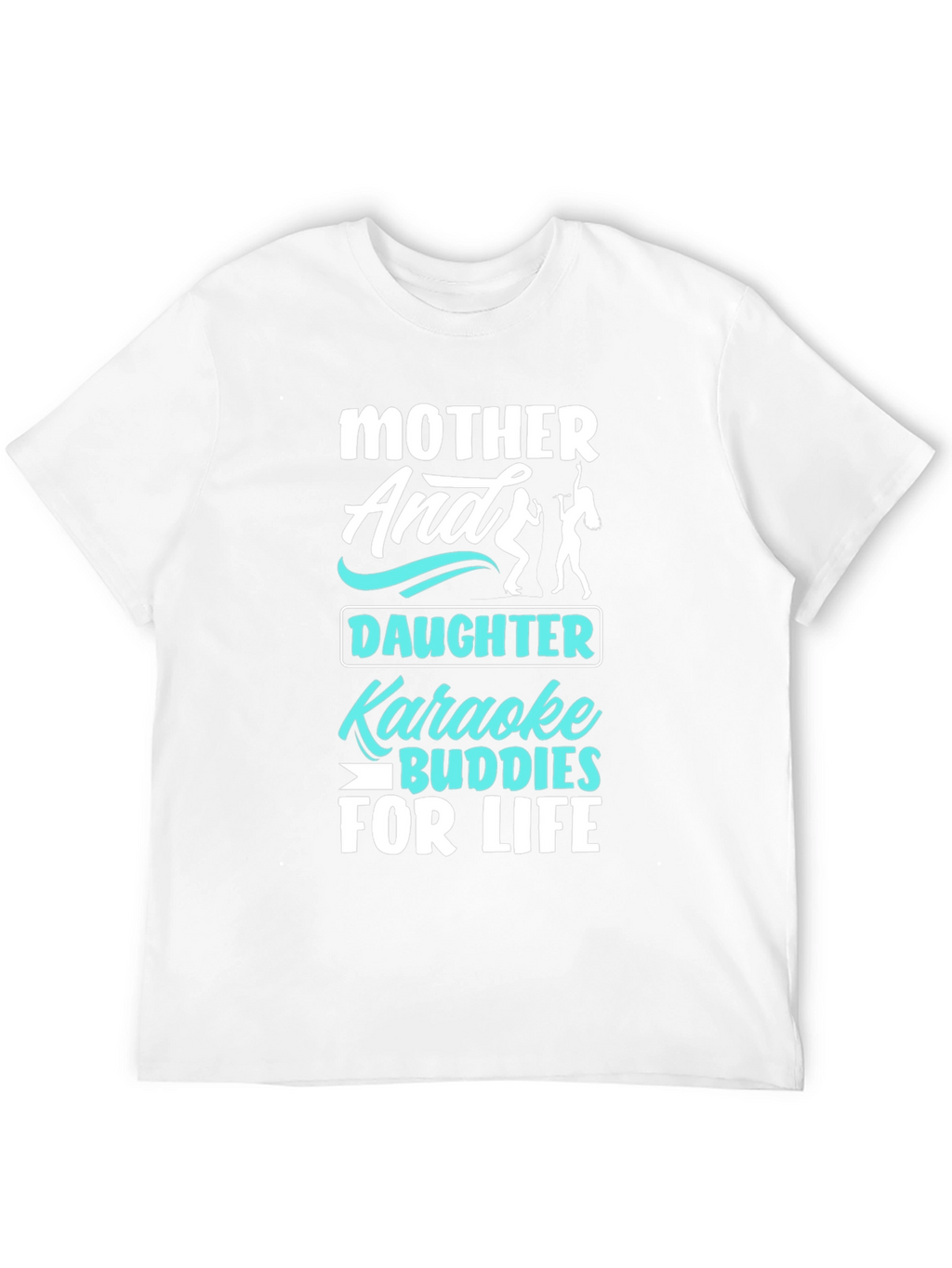 Mother Daughter Karaoke Buddies Black T-Shirt