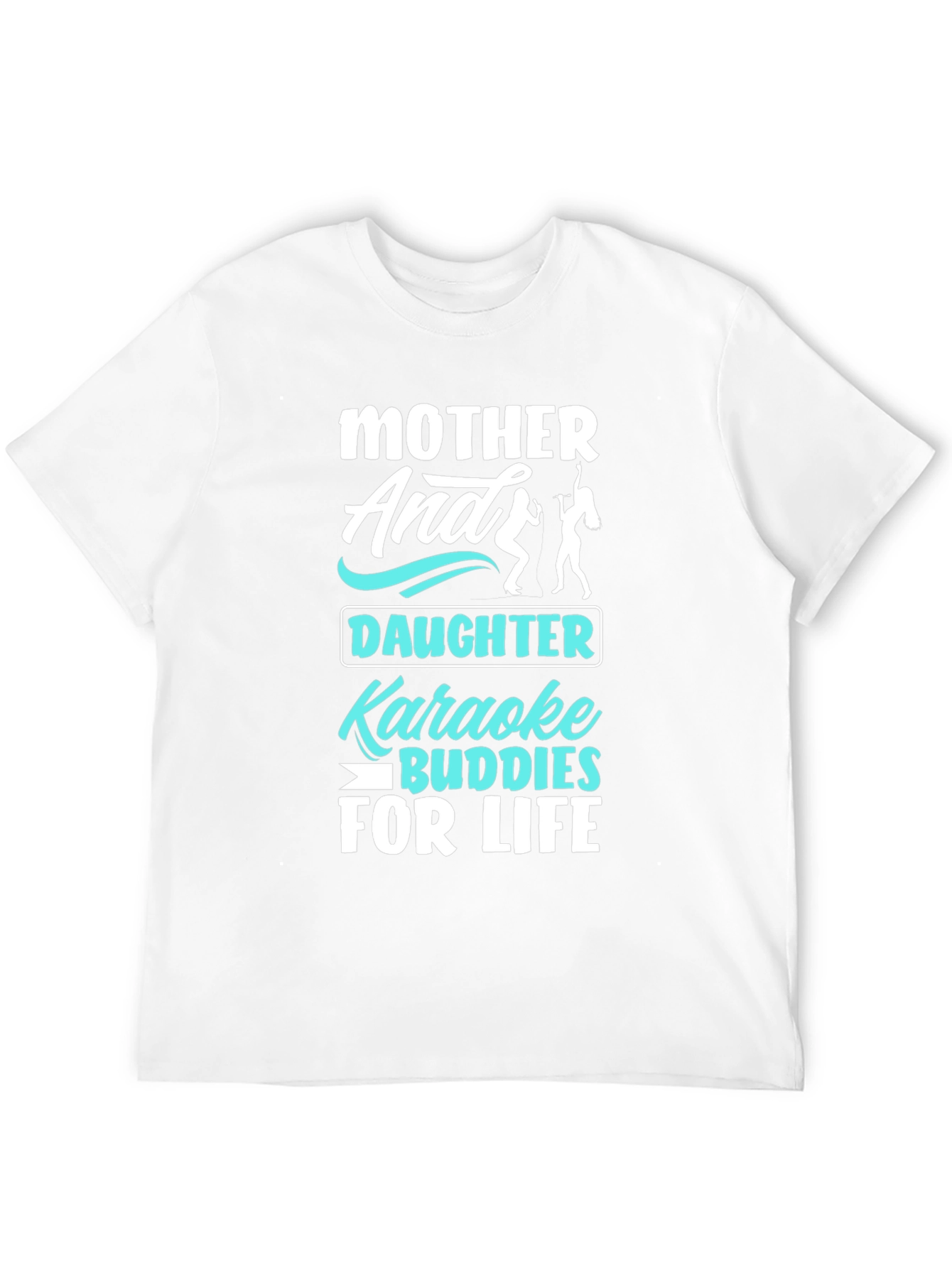 Mother Daughter Karaoke Buddies Black T-Shirt