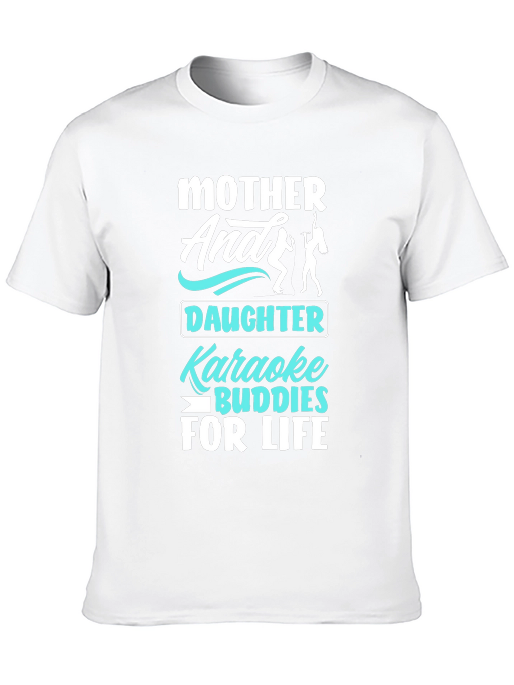 Mother Daughter Karaoke Buddies Black T-Shirt