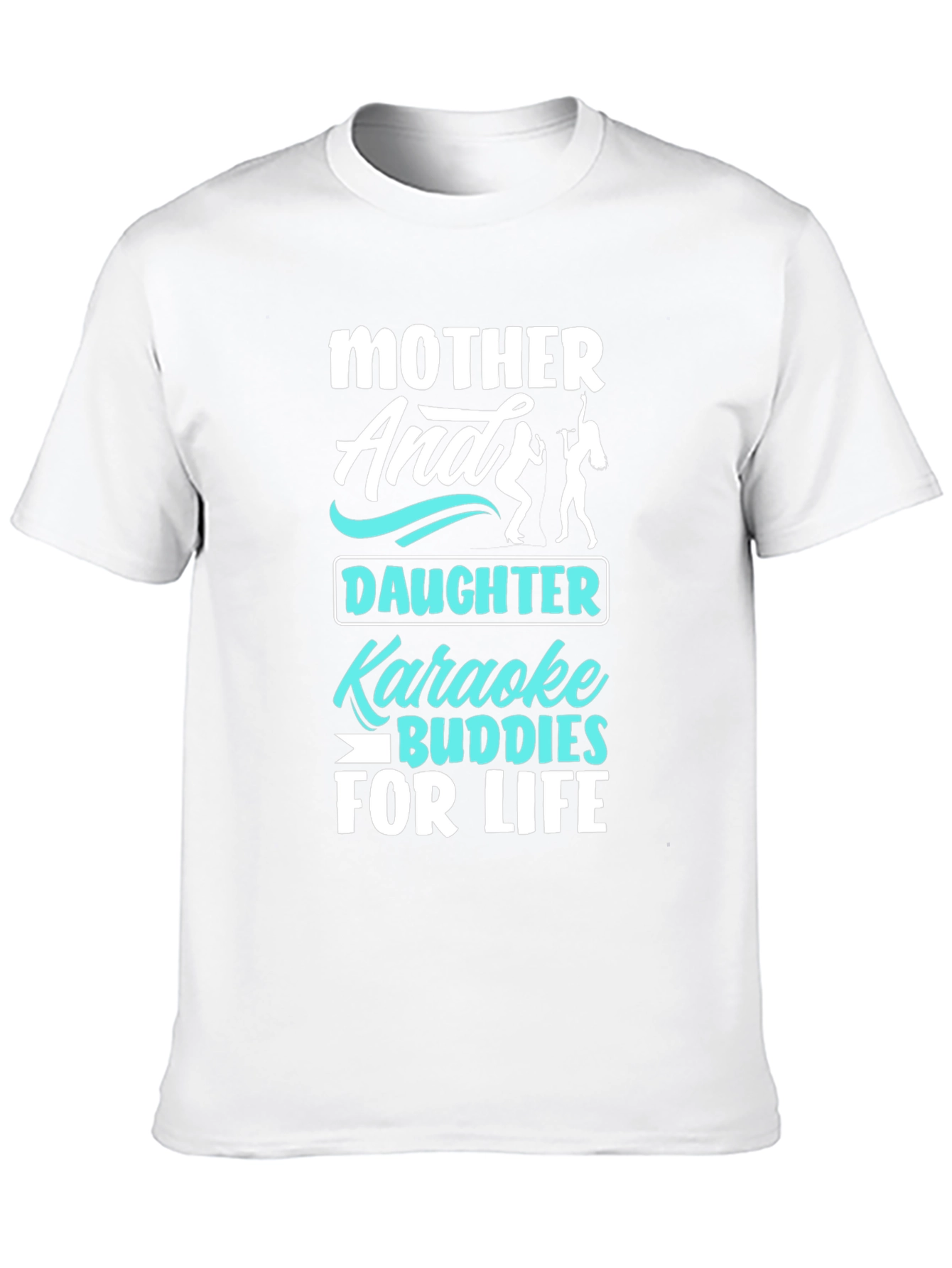 Mother Daughter Karaoke Buddies Black T-Shirt