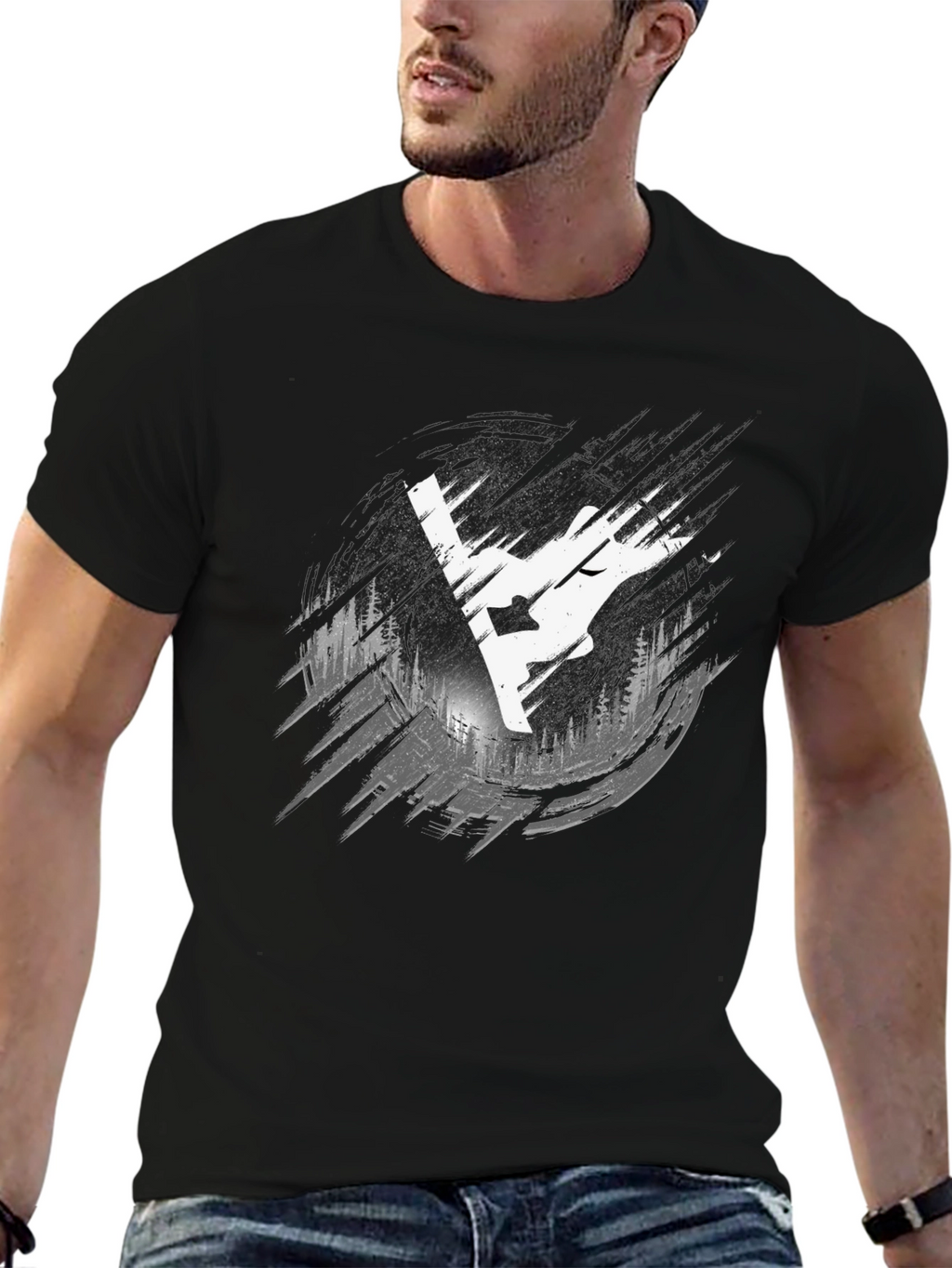 Mountain Graphic Black Tee - Adventure Ready