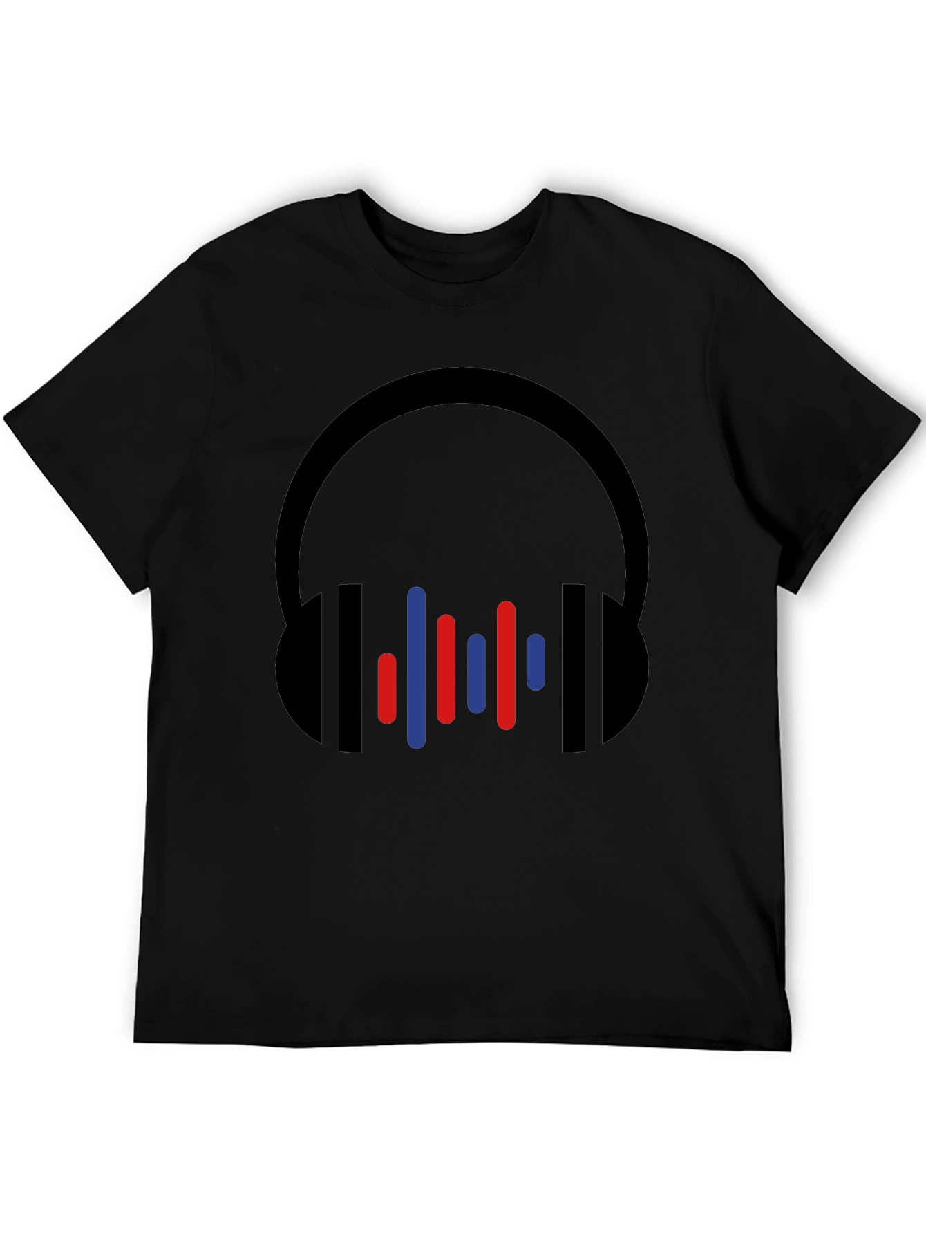 Modern Headphones Graphic Tee - Black