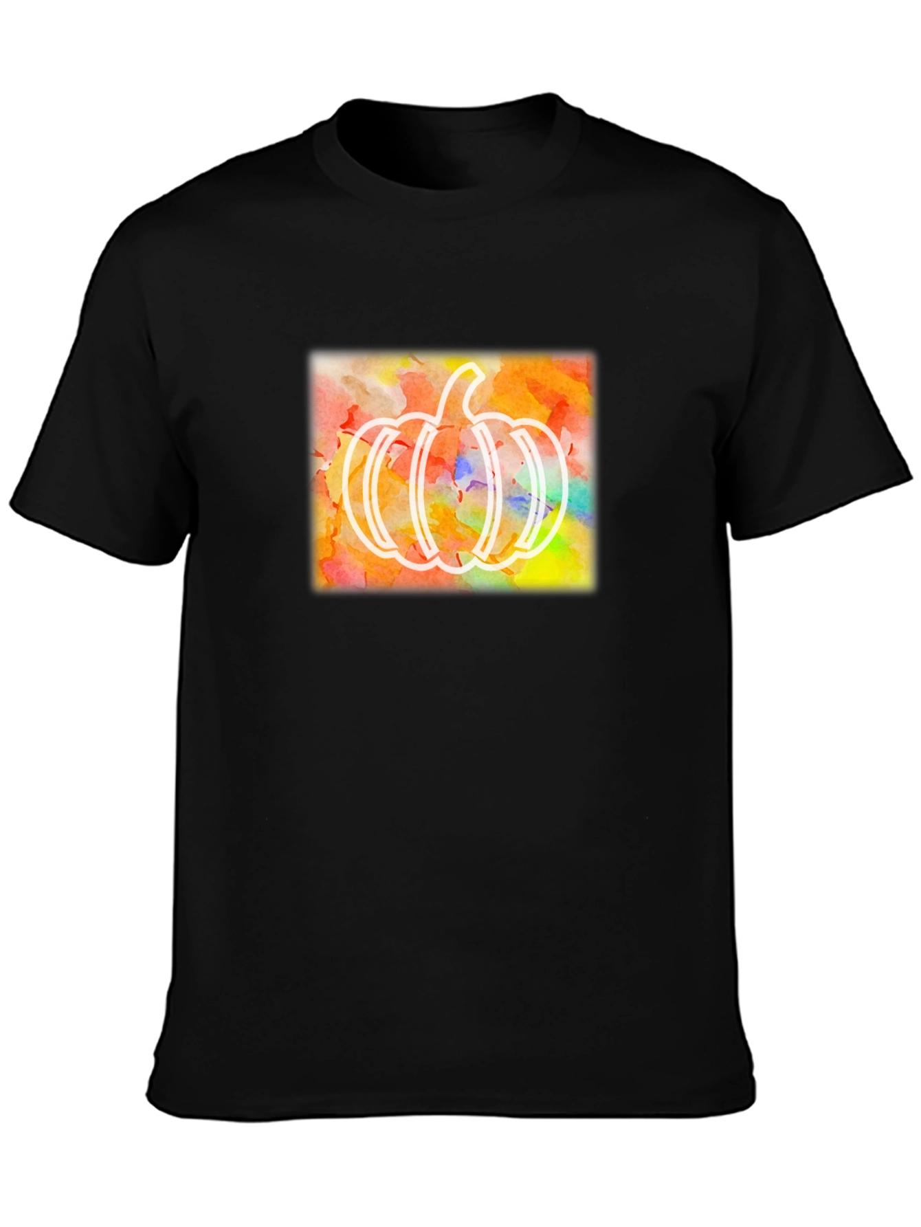 Watercolor Pumpkin T-Shirt - Fun Fall Apparel