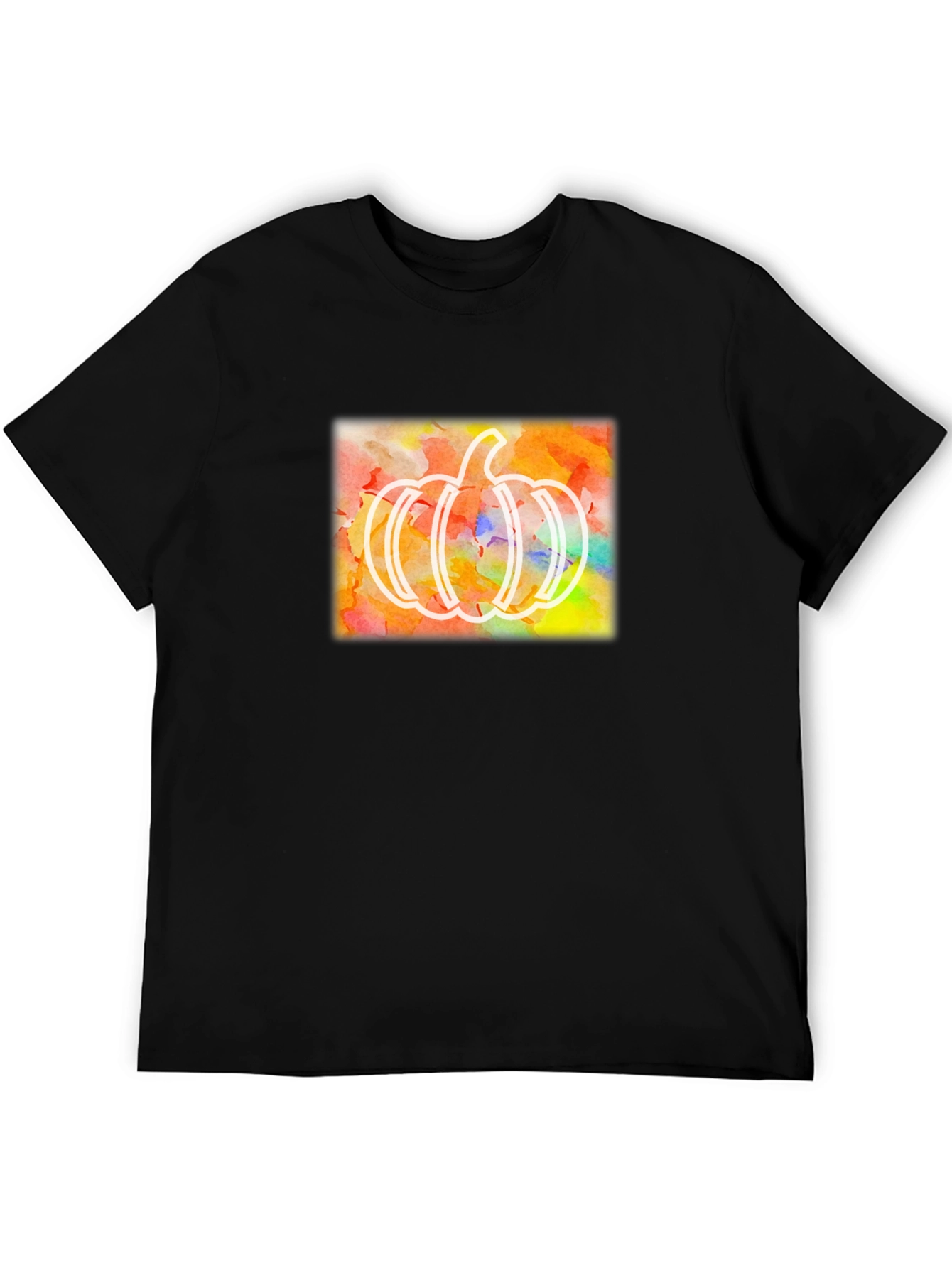 Watercolor Pumpkin T-Shirt - Fun Fall Apparel
