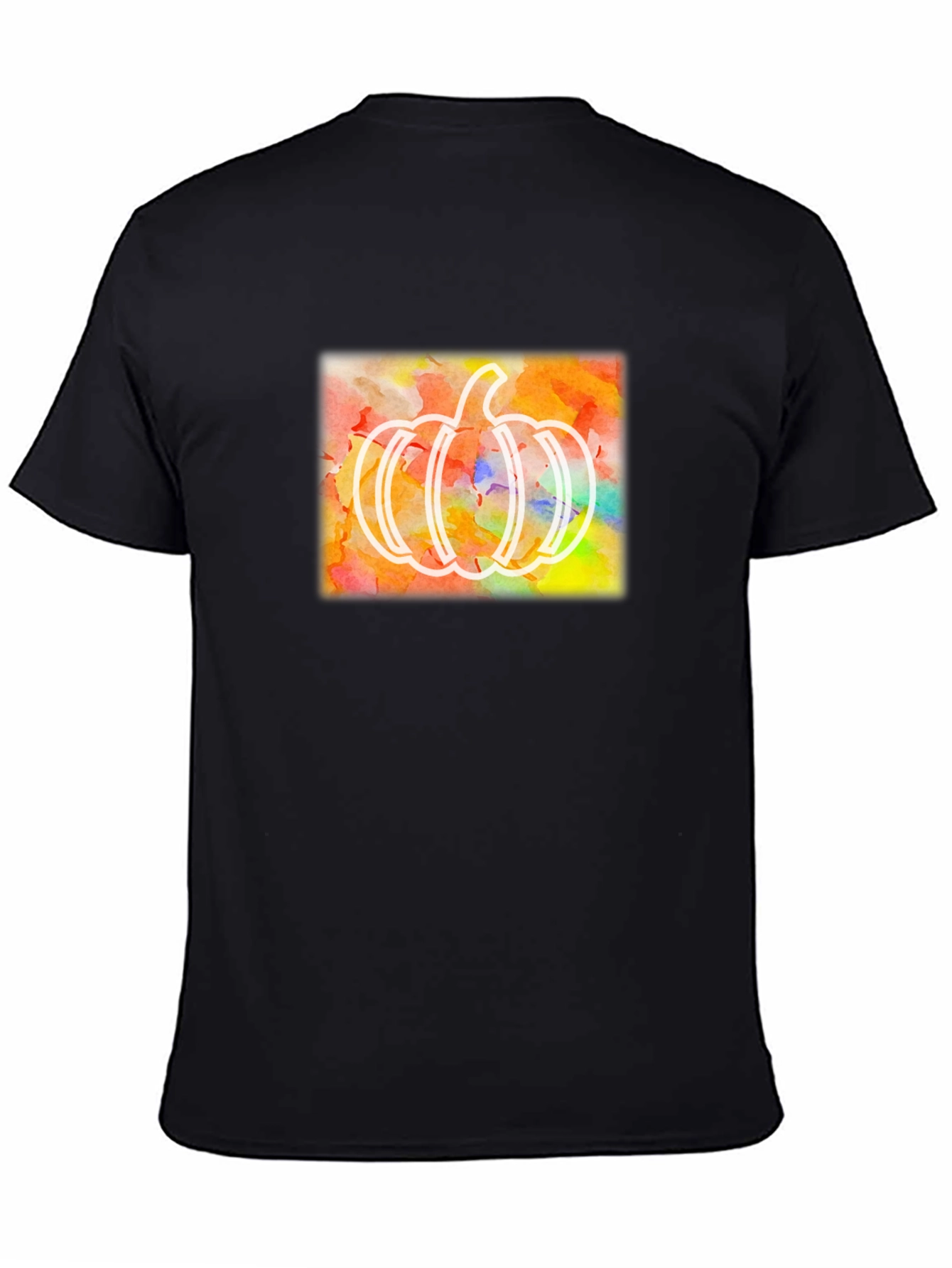 Watercolor Pumpkin T-Shirt - Fun Fall Apparel