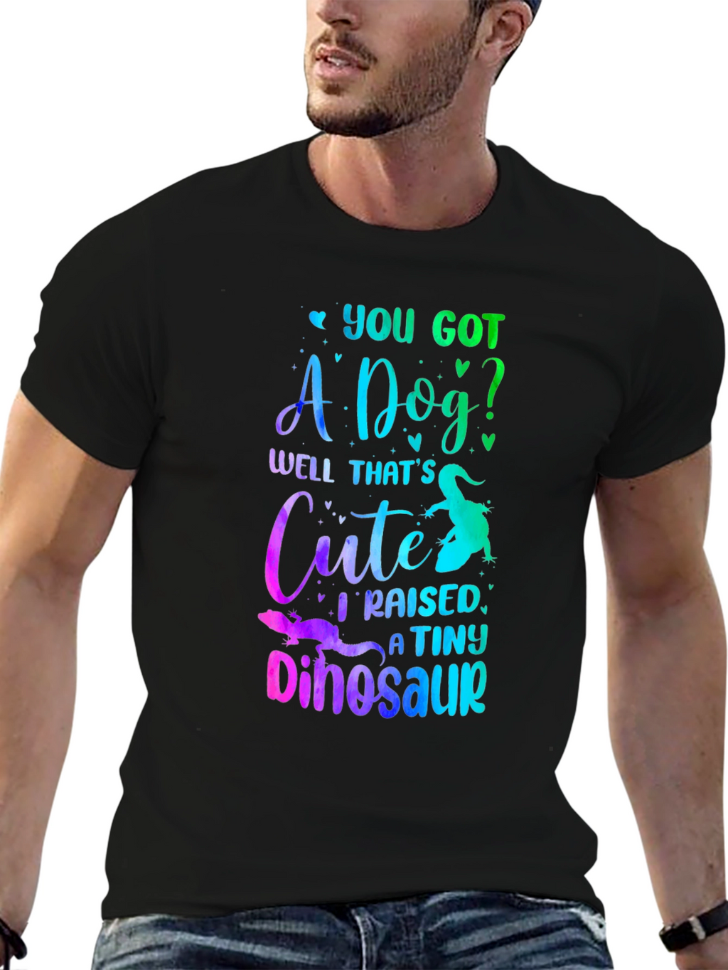 Funny Lizard Owner T-Shirt: I Raised a Tiny Dinosaur